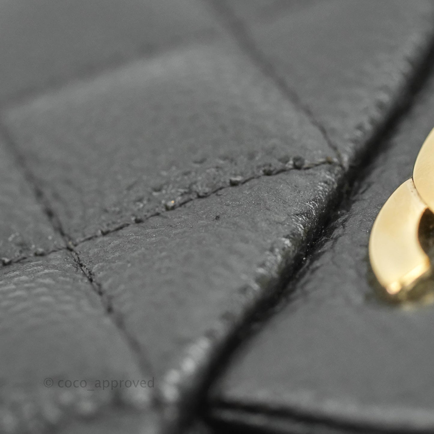 Chanel Quilted Mini Square Flap Bag Pearly Black Caviar Gold Hardware