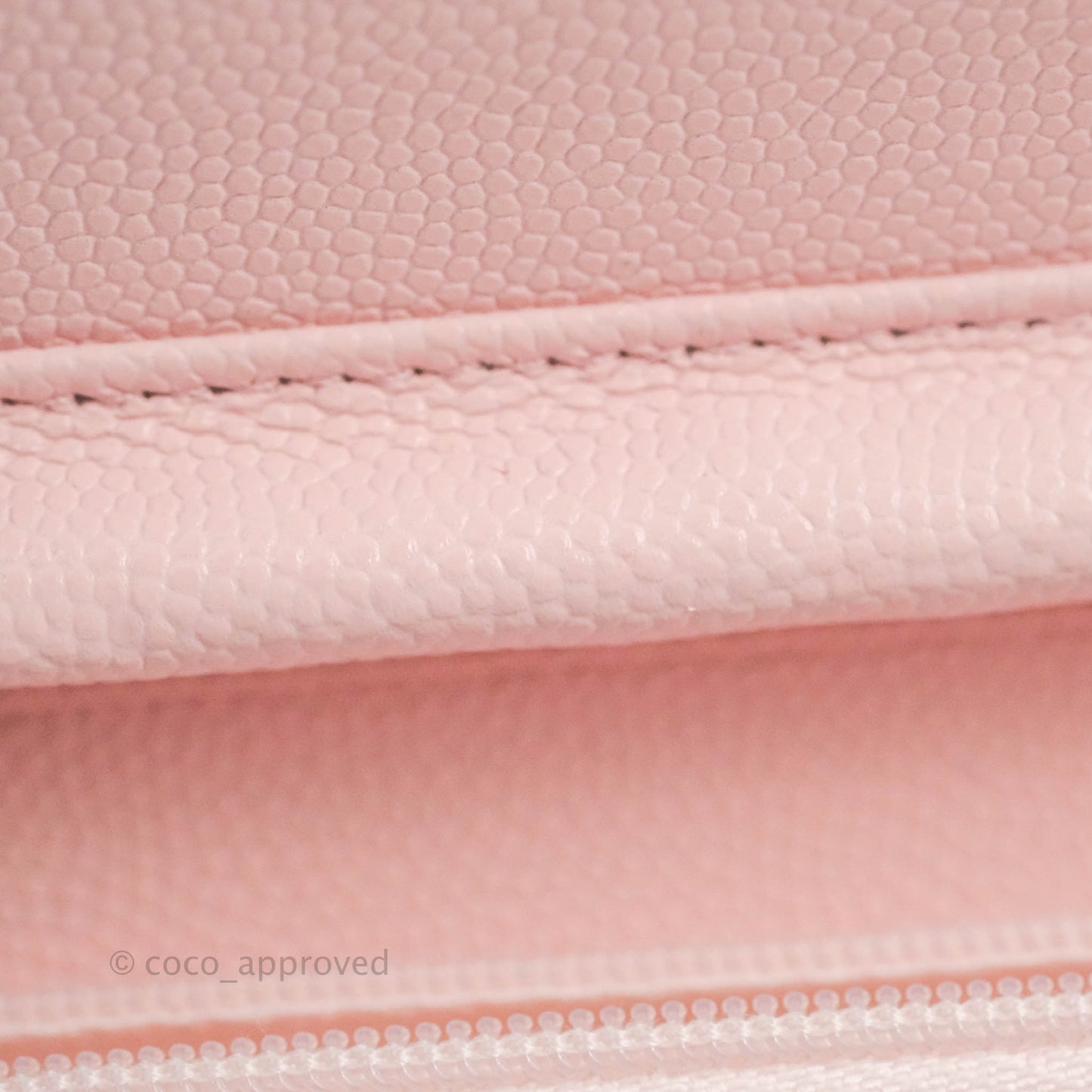 Chanel Quilted Classic Wallet on Chain WOC Light Pink Caviar Gold Hardware 22S