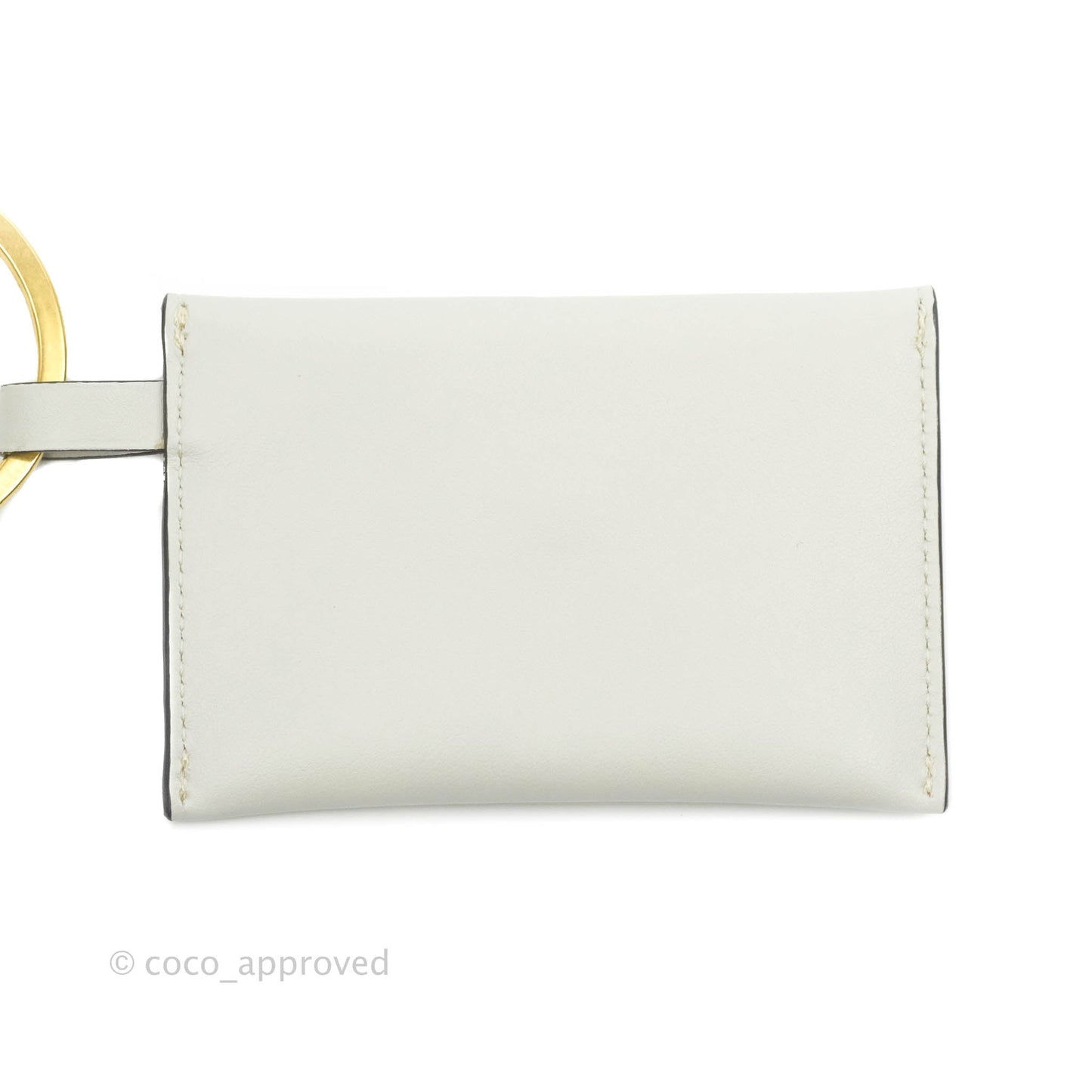 Celine Multi Key Ring Coin Card Case Light Grey Calfskin