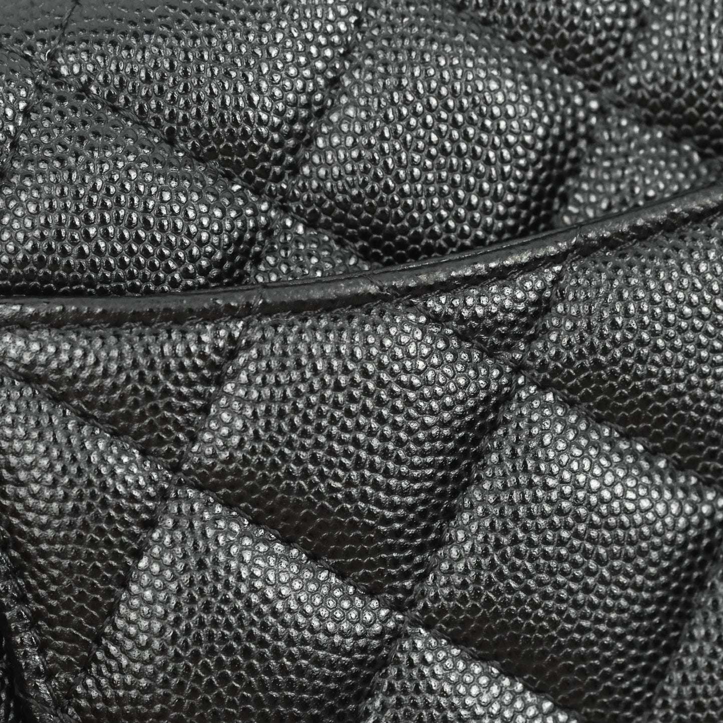 Chanel Quilted WOC Black Caviar Gold Hardware With Charms