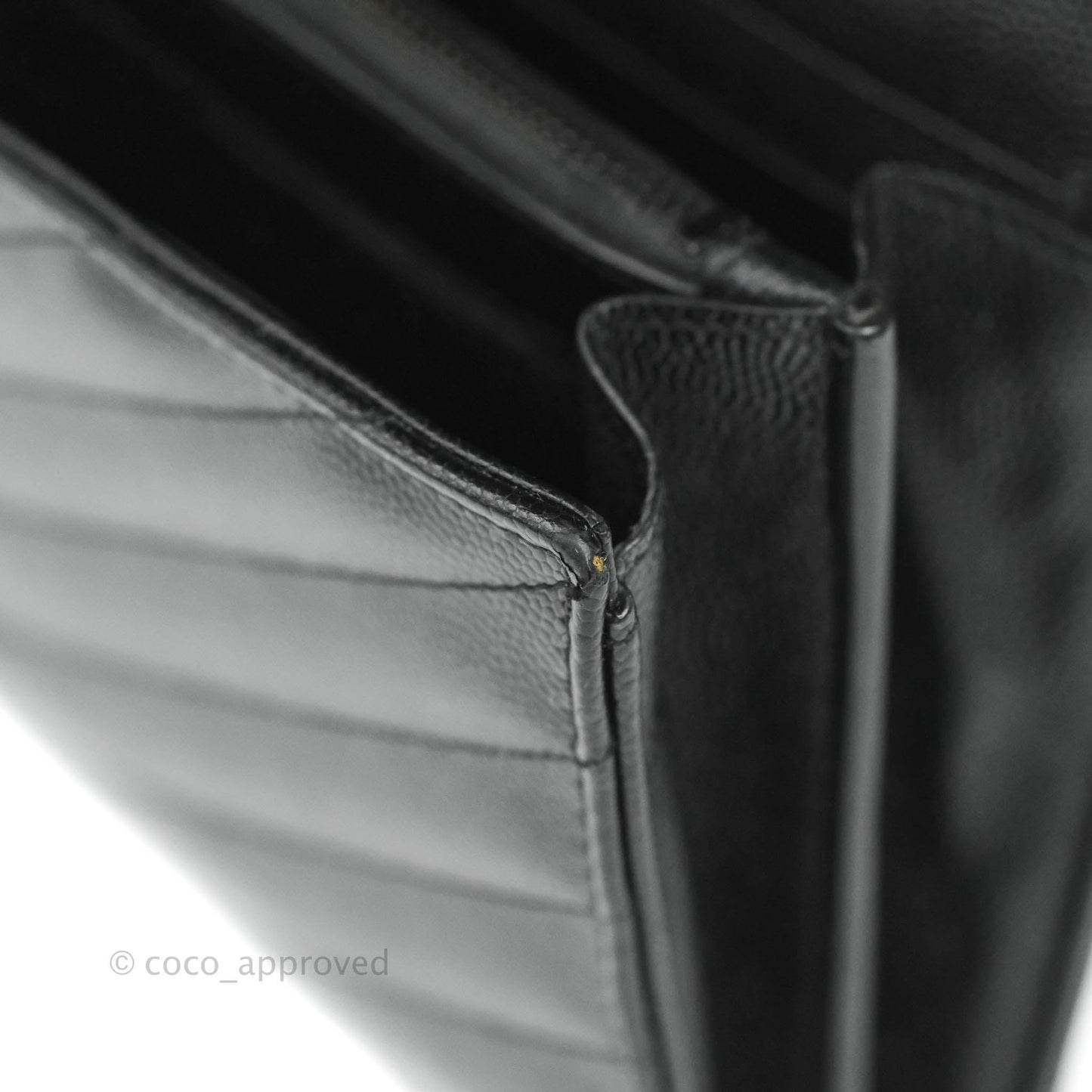 Saint Laurent Wallet on Chain Large Black Grained Leather So Black