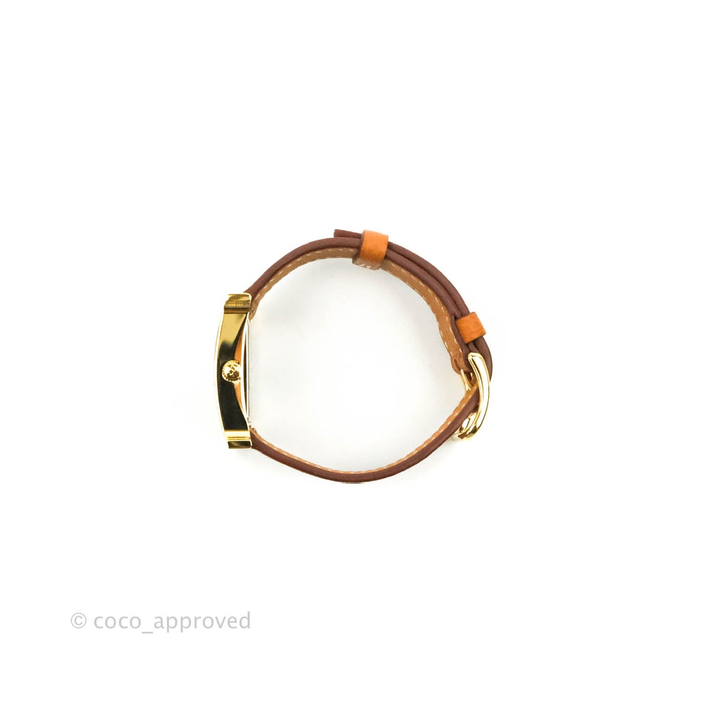 Hermès Heure H PM Watch Gold Epsom Gold Hardware