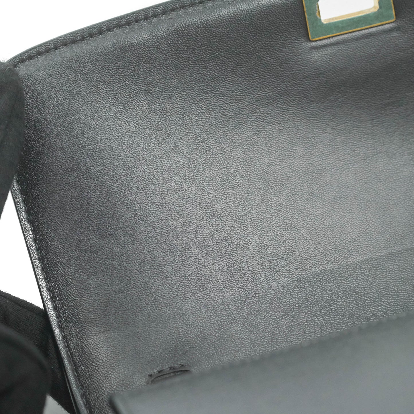 Celine Medium Classic Box Flap Dark Grey Liege Calfskin
