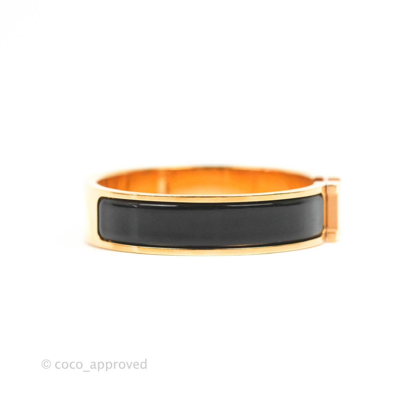 Hermès Clic H Bracelet Black Rose Gold PM