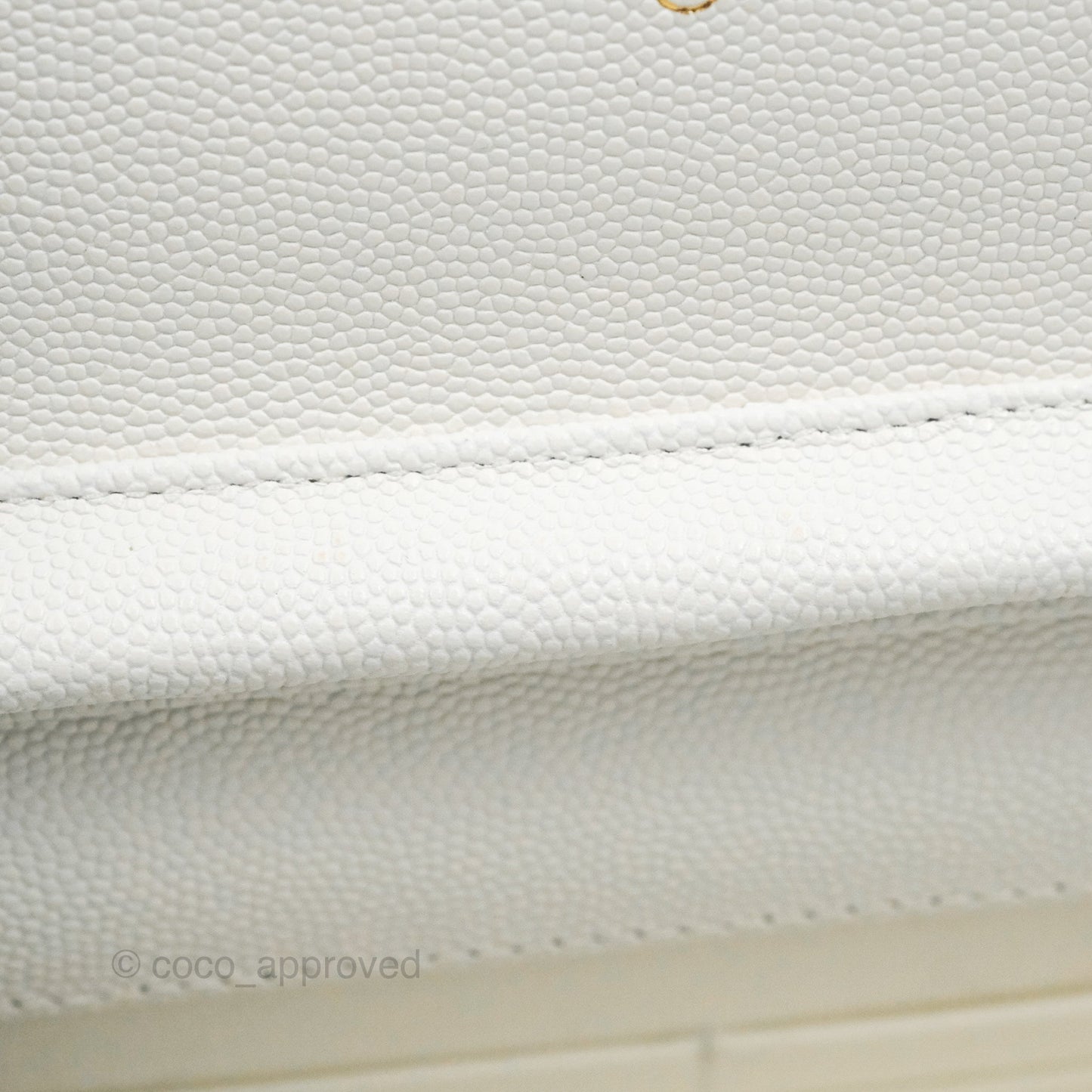 Chanel Quilted Classic Wallet on Chain WOC White Caviar Gold Hardware