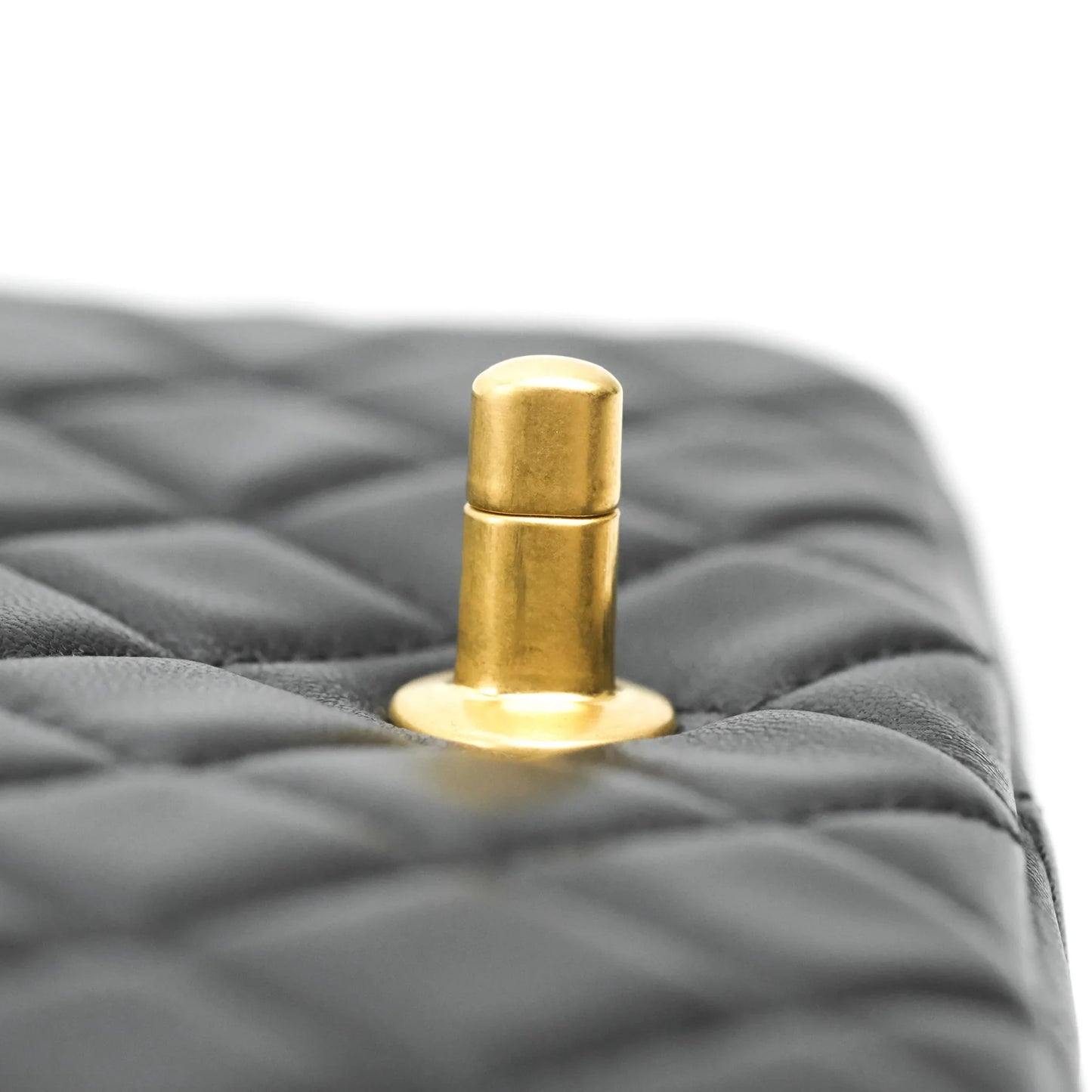 Chanel Mini Rectangular Pearl Crush Quilted Black Lambskin Aged Gold Hardware