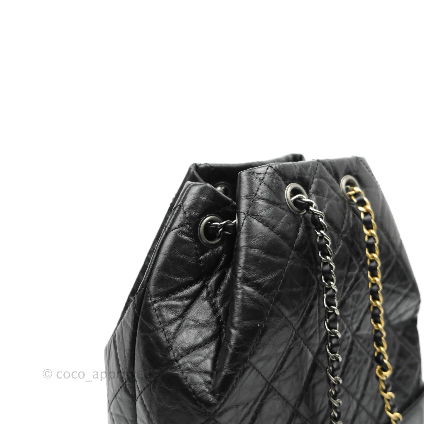Chanel Small Gabrielle Backpack Black Aged Calfskin