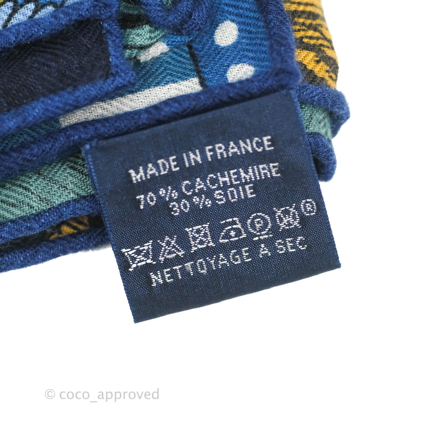 Hermes Acte III, Scene I, La Clairiere shawl 140 Scarf Bleu Nuit/Jaune/Vert