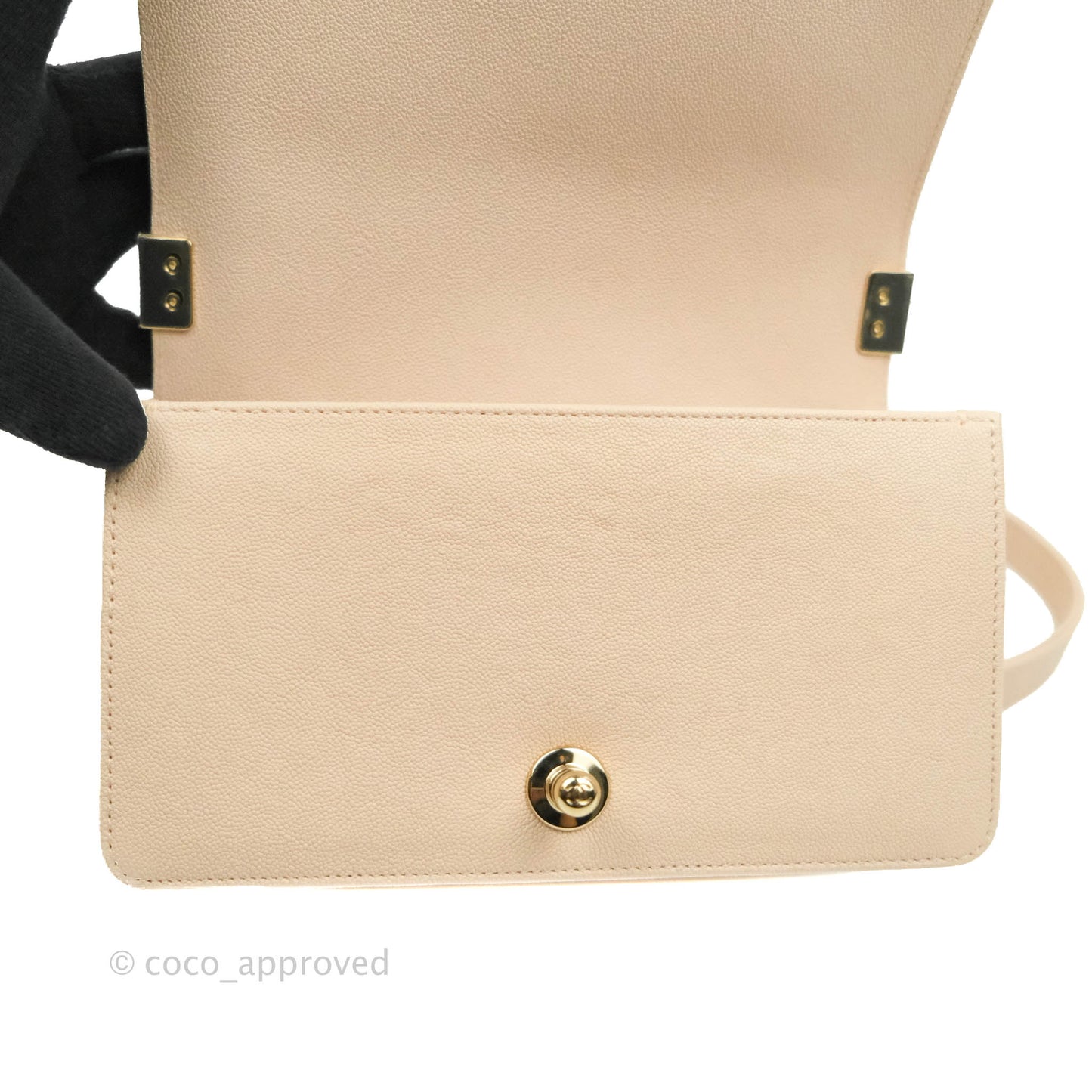 Chanel Small Boy Chevron Light Pink Caviar Gold Hardware