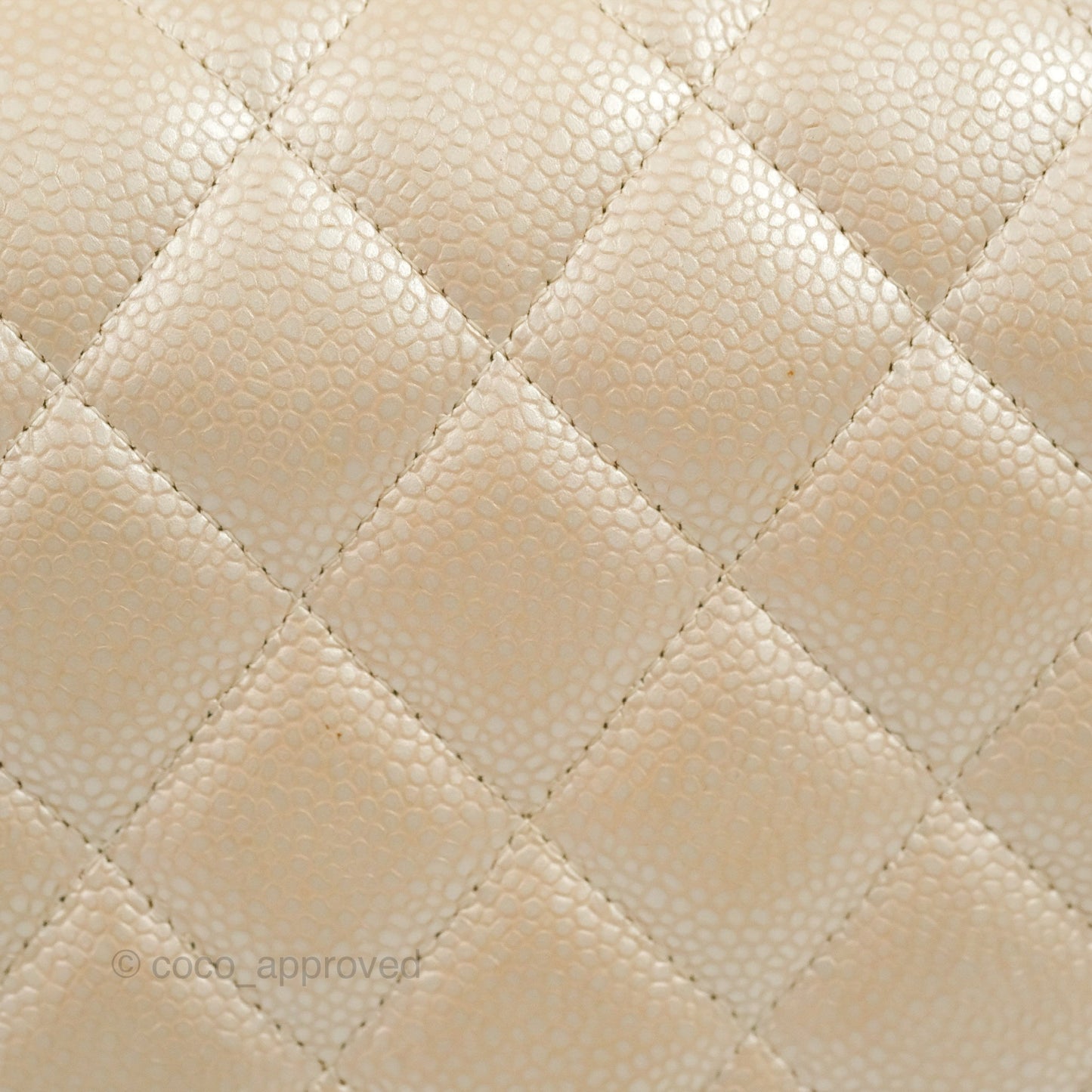 Chanel Jumbo Double Flap Iridescent Pearly Caviar Gold Hardware⁣⁣