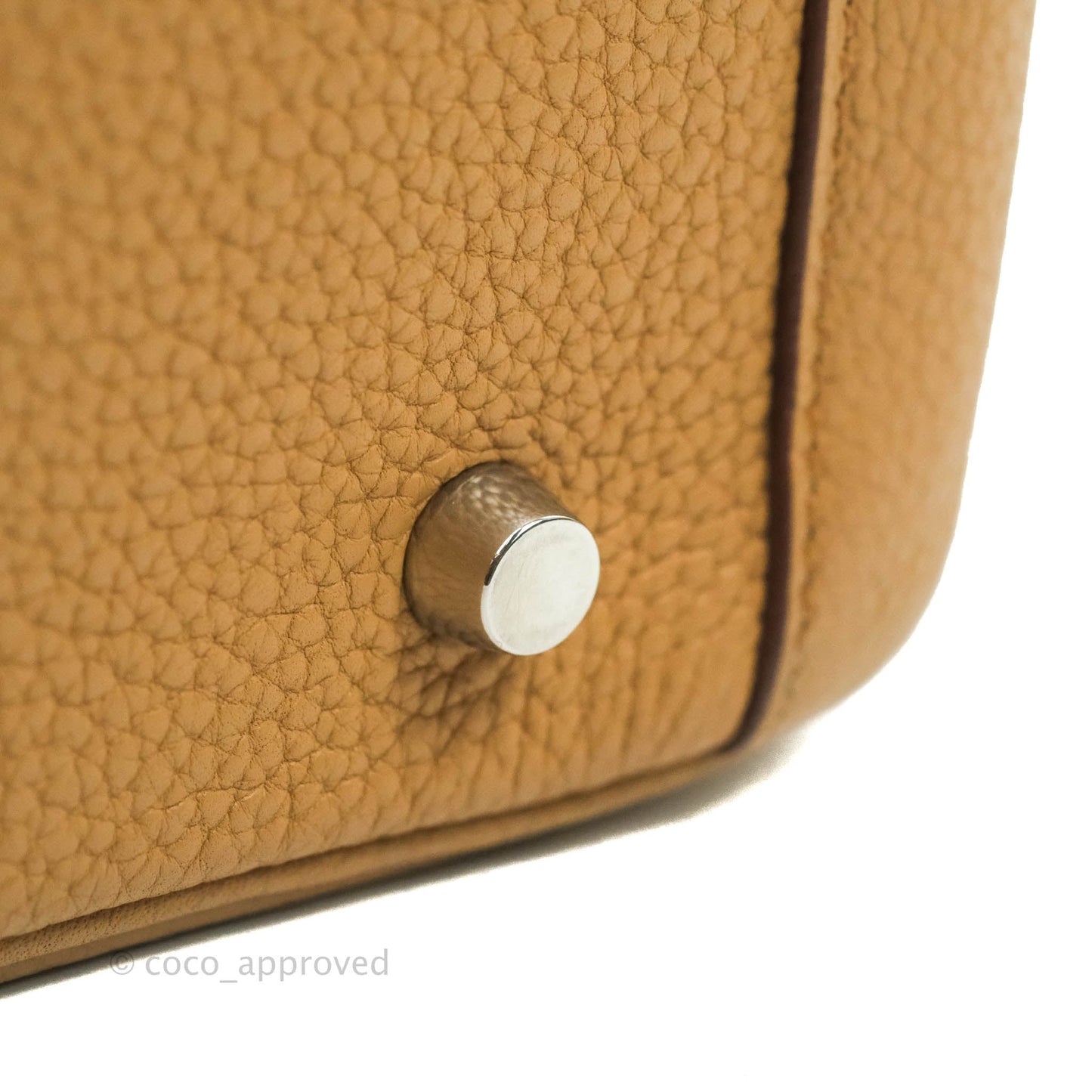 Hermès Lindy 30 Tabac Camel TC Palladium Hardware