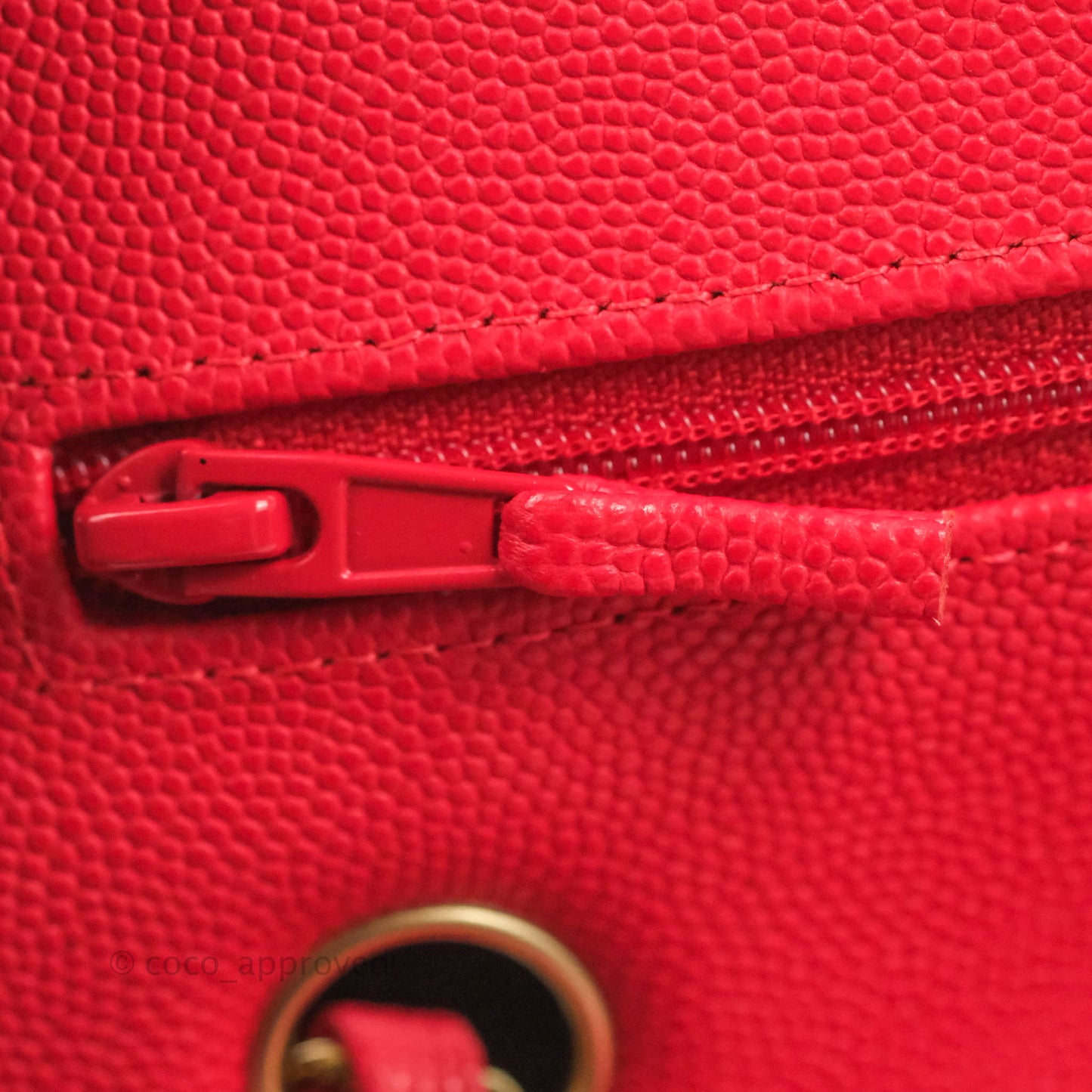 Chanel Small Classic Quilted Flap Red Caviar Gold Hardware