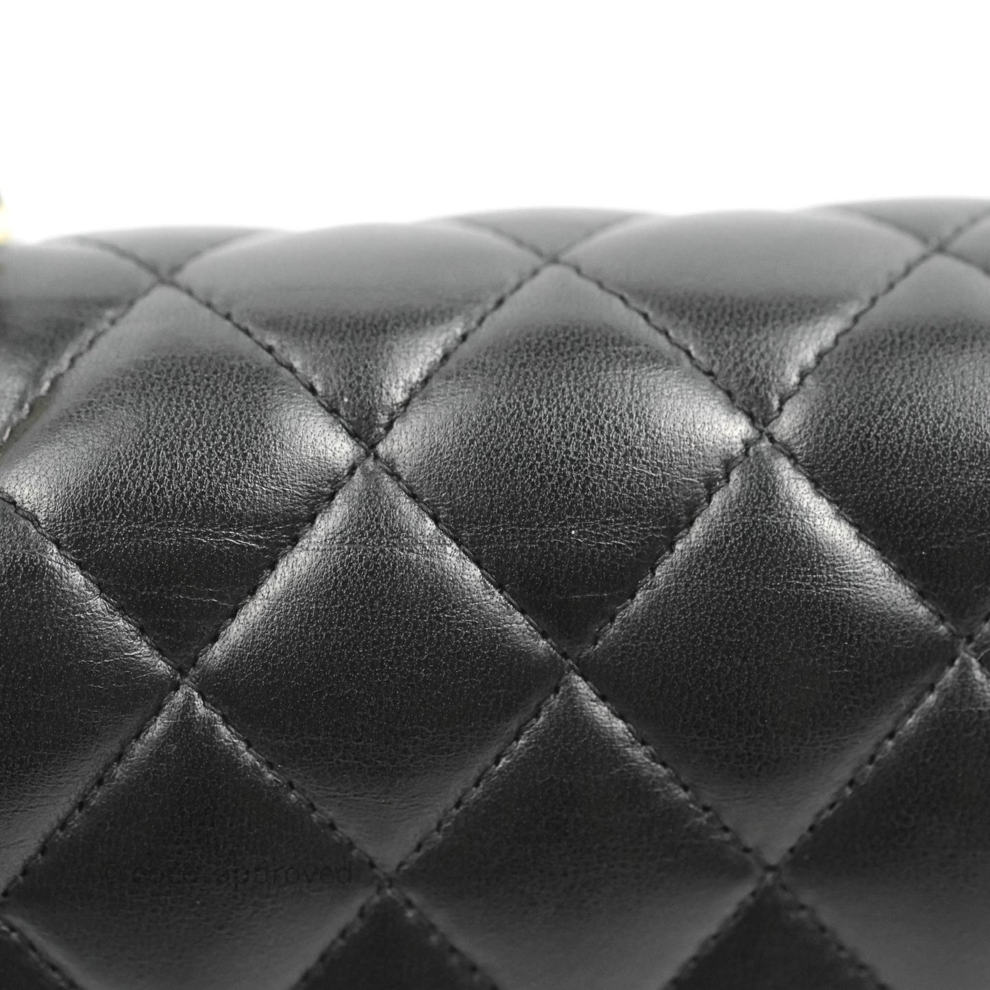 Chanel Classic M/L Medium Flap Quilted Black Lambskin 24K Gold Hardware