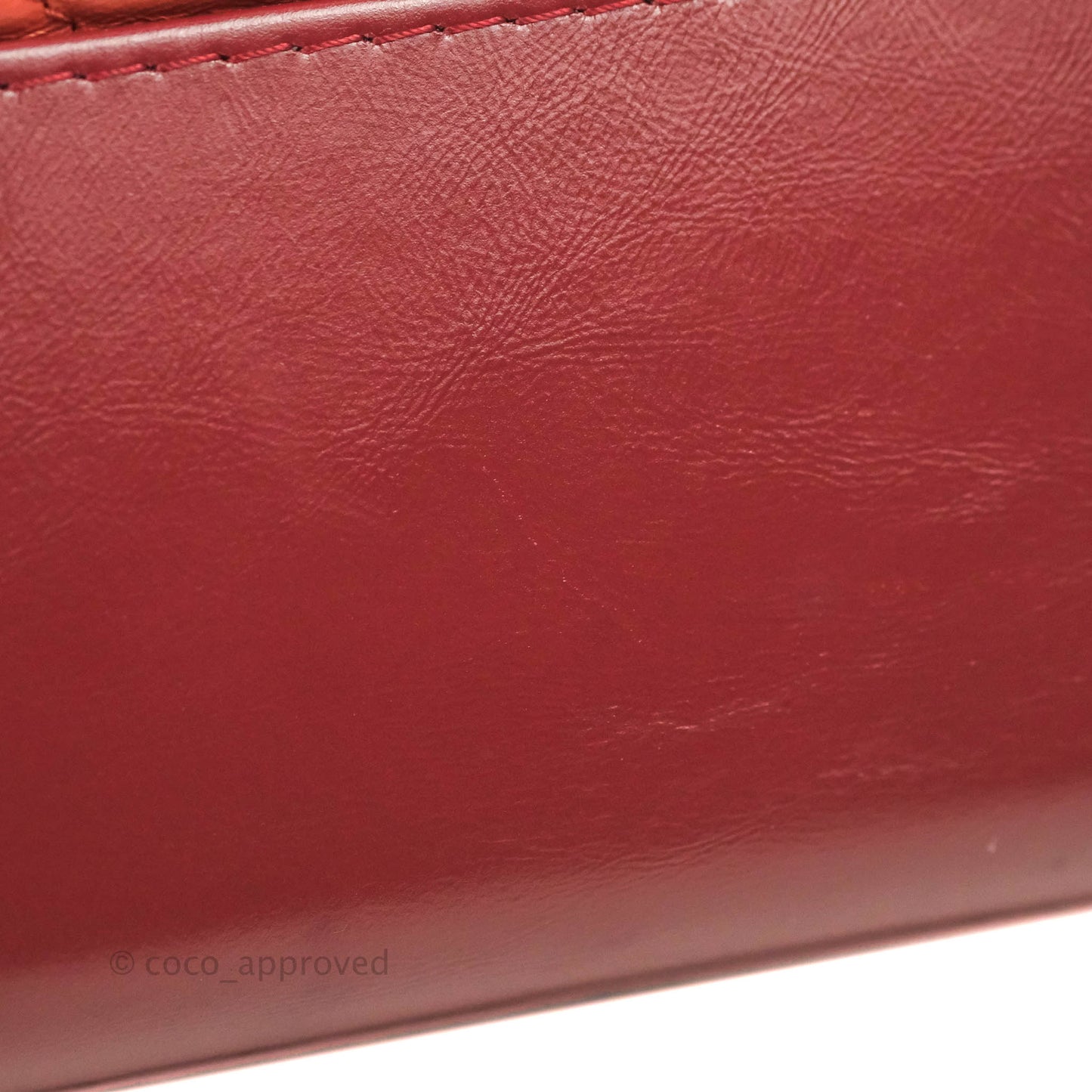 Chanel Large Gabrielle Hobo Red Aged Calfskin Mixed Hardware