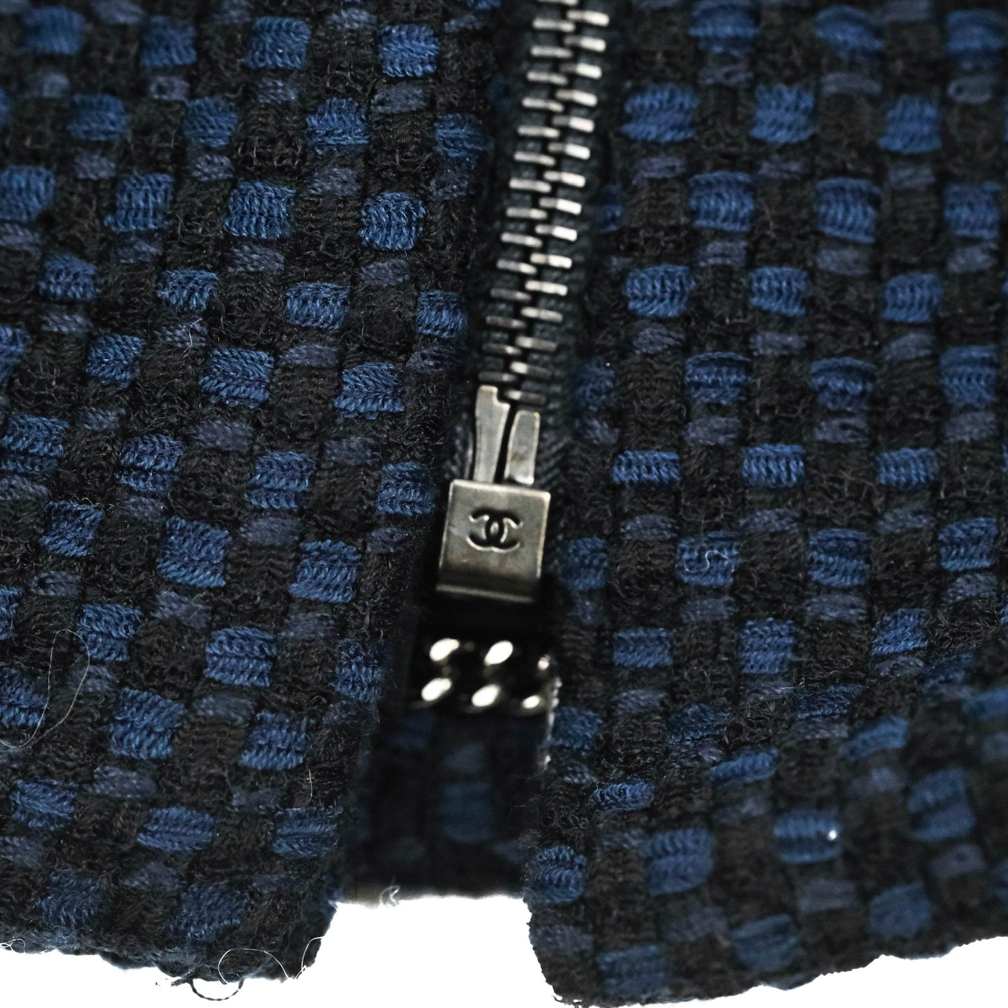 Chanel Jacket Fan Tweed Navy