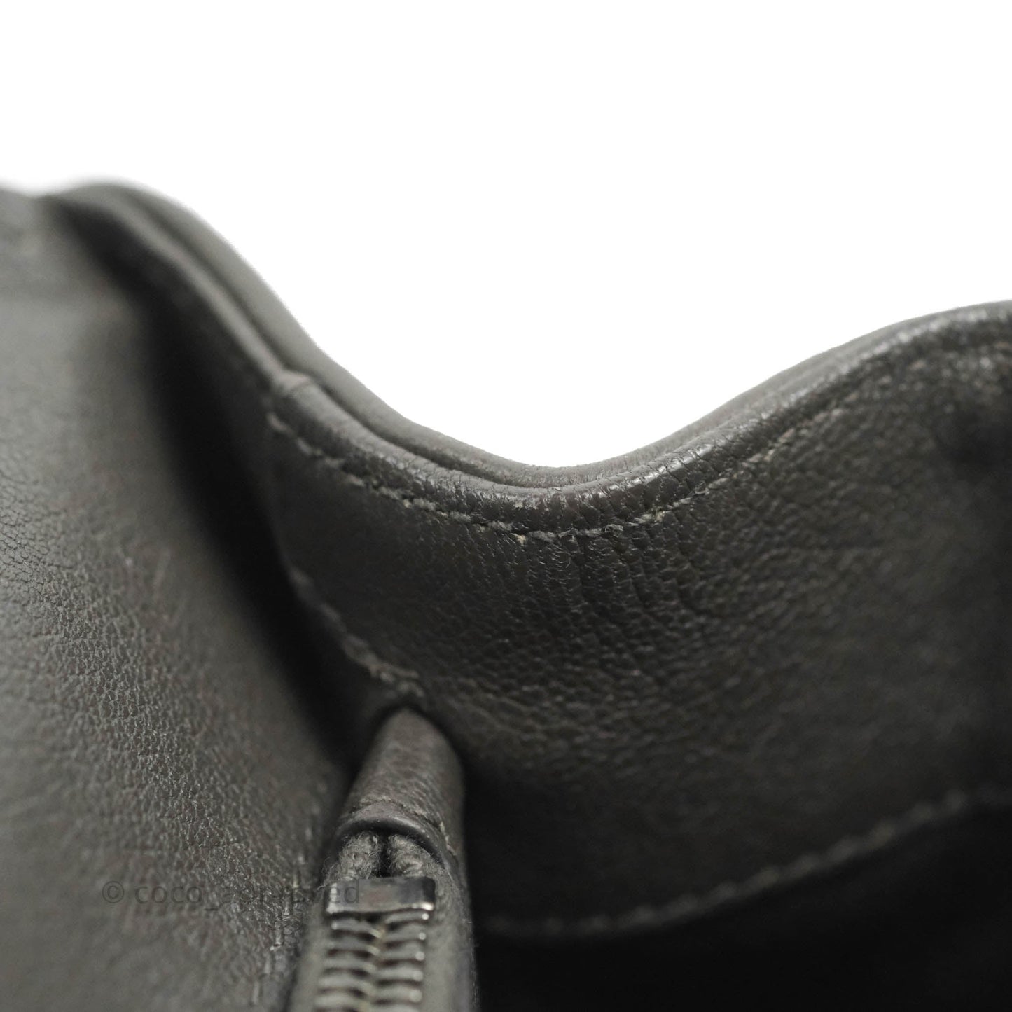 Saint Laurent Chevron Medium College Grey Chain Bag Ruthenium Hardware