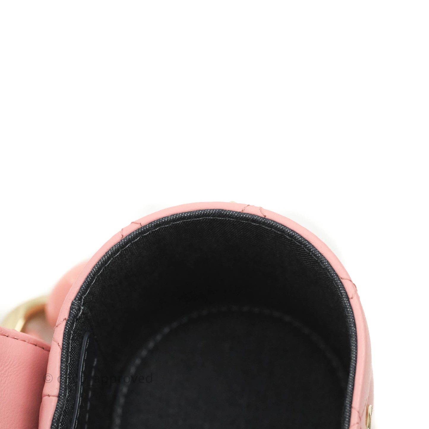 Chanel Quilted Small Resin Elegant Chain Vanity Case Lambskin Pink Gold Hardware