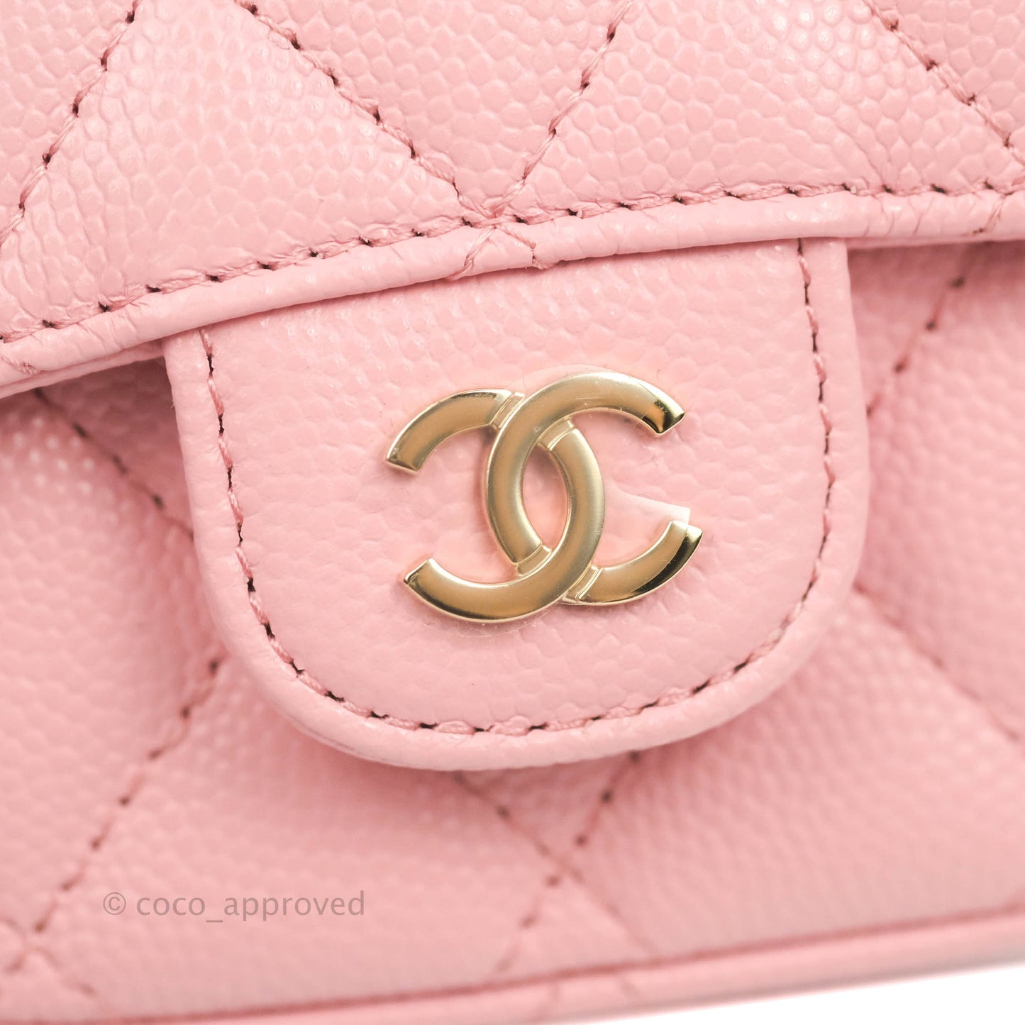 Chanel Classic Clutch With Chain Pink Caviar Gold Hardware