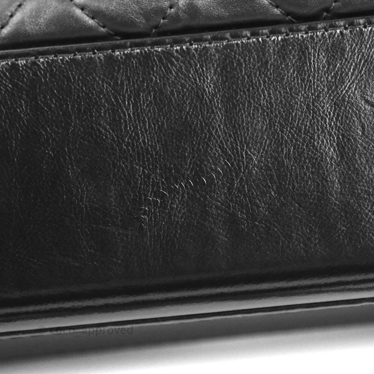 Chanel Medium Gabrielle Hobo with Logo Handle Black Aged Calfskin