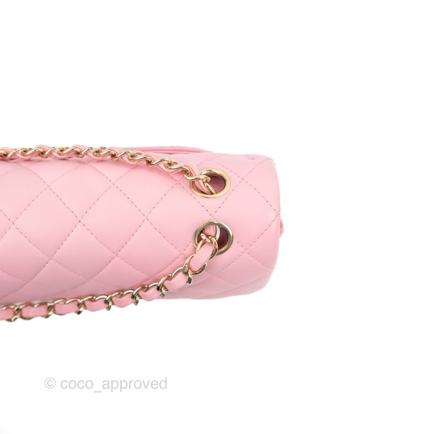 Chanel Small Classic Quilted Flap Pink Lambskin Gold Hardware