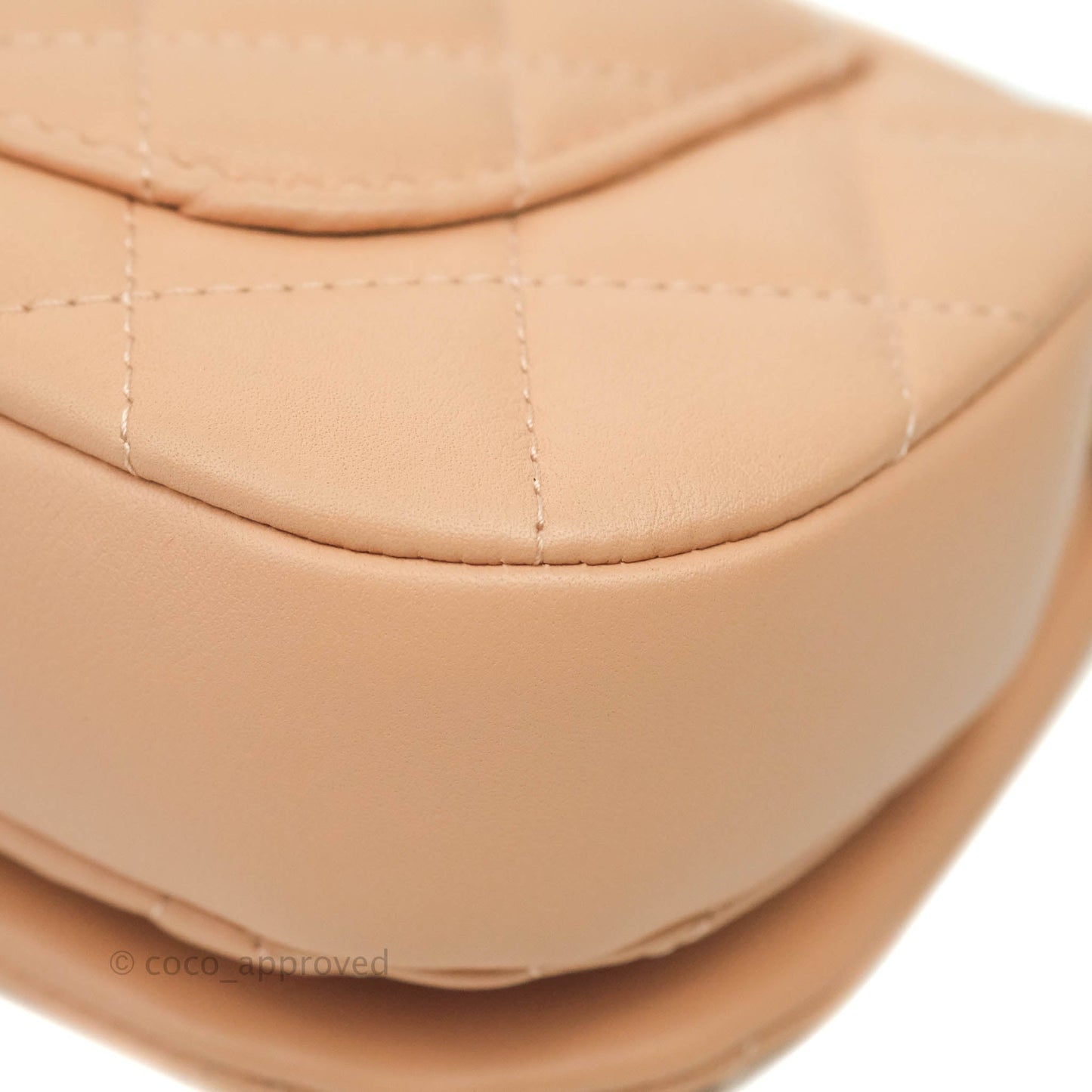Chanel Clutch with Chain Beige Pink Calfskin Aged Gold Hardware
