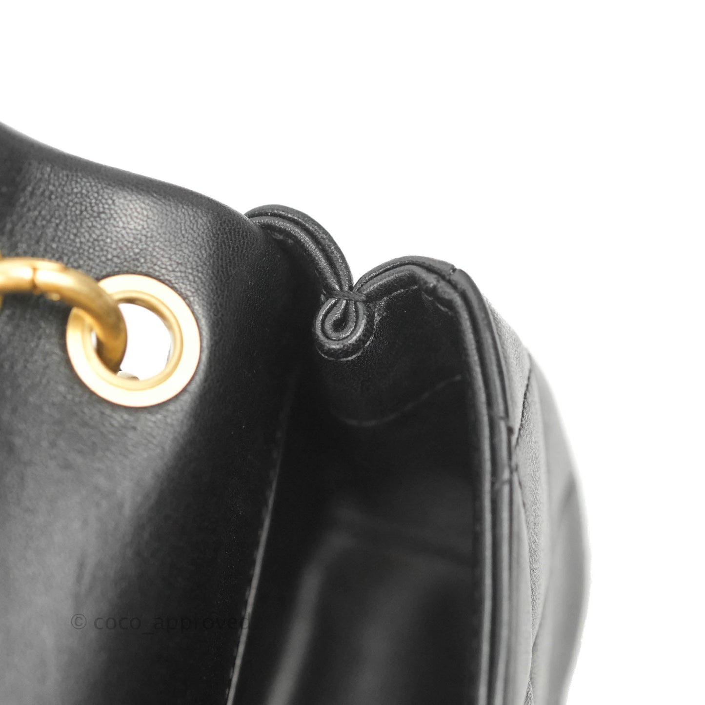 Chanel Entwined Chain Bag Black Lambskin Aged Gold Hardware