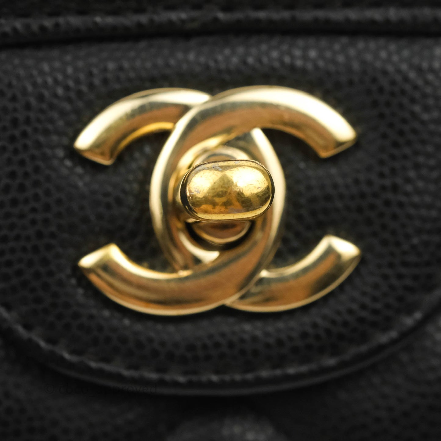 Chanel Classic Mini Rectangular Flap Black Caviar Gold Hardware 17C