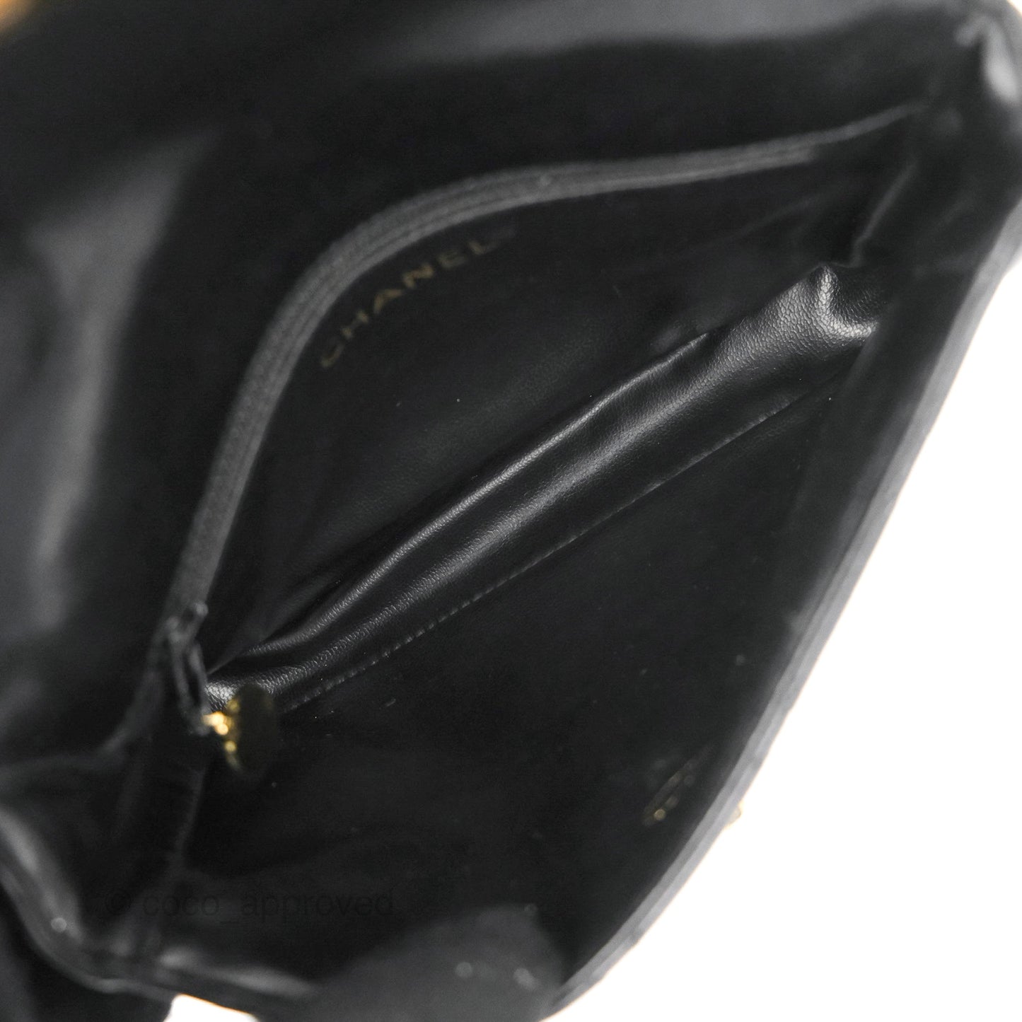 Chanel Vintage Belt Bag Quilted Black Lambskin 24K Gold Hardware