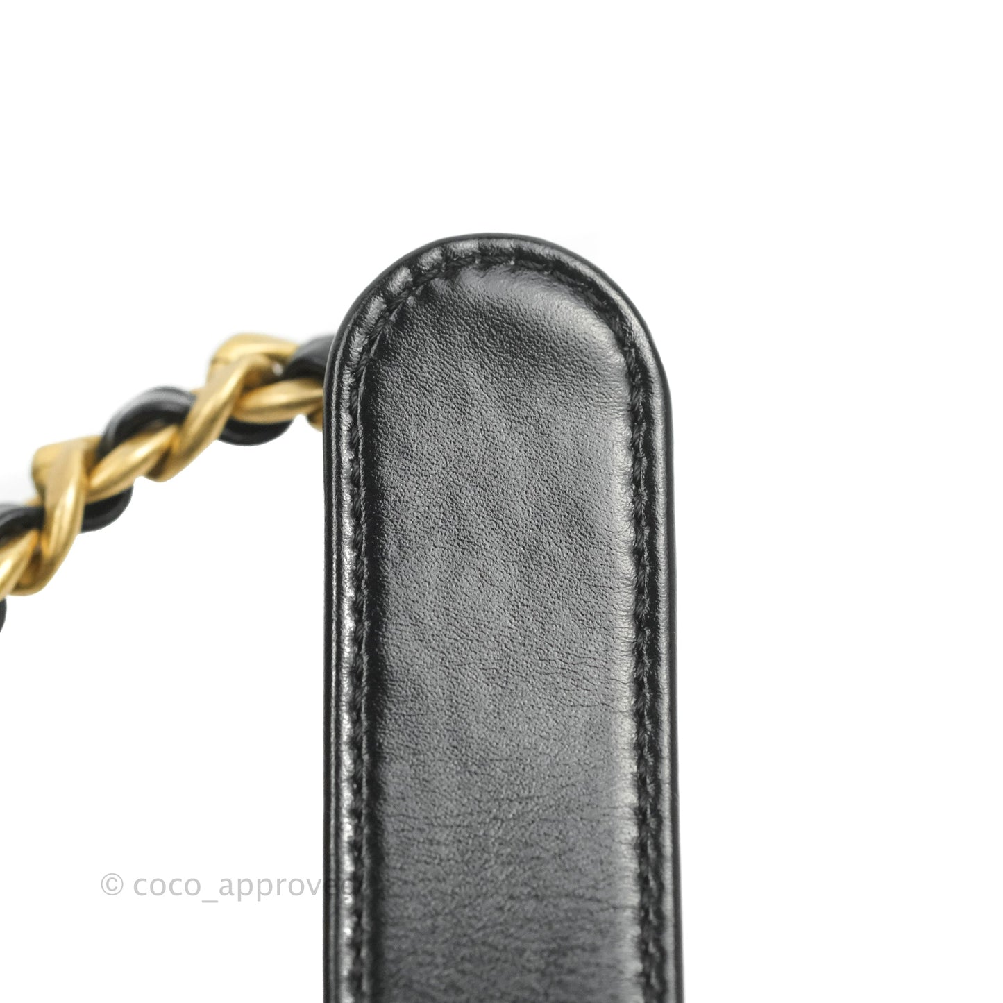 Chanel Quilted Drawstring Bucket Bag Black Calfskin Aged Gold Hardware