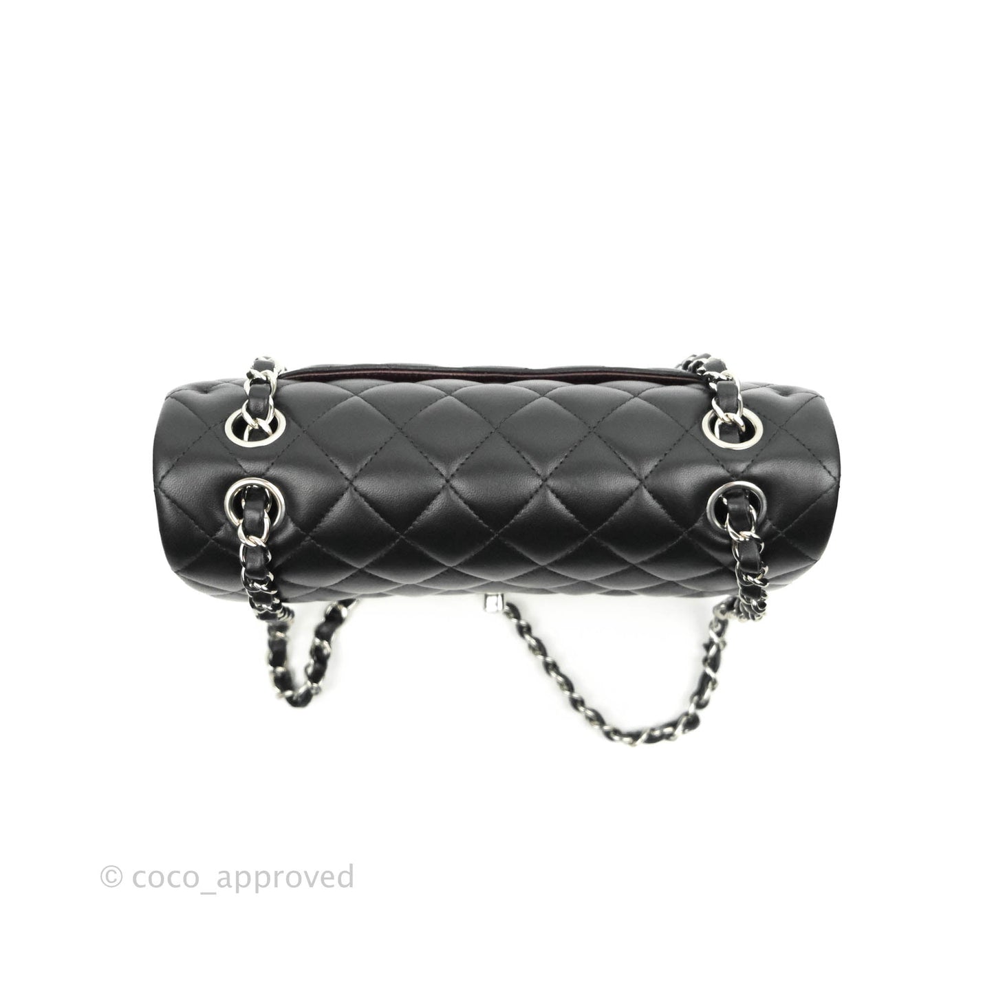 Chanel Small S/M Classic Flap Black Lambskin Silver Hardware