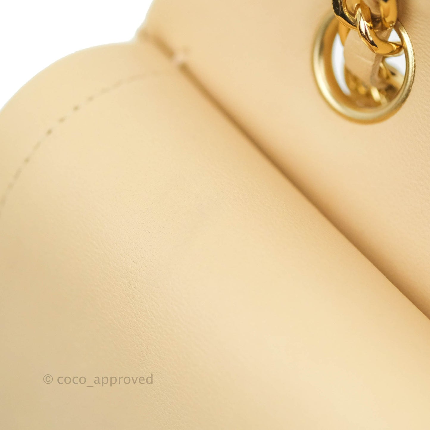Chanel Classic M/L Medium Flap Quilted Beige Lambskin Gold Hardware