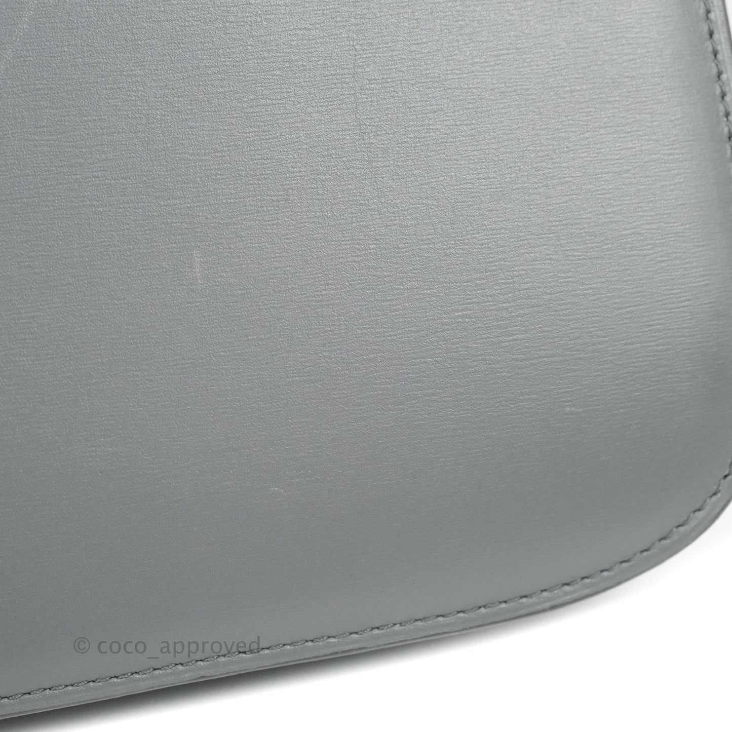 Celine Medium Classic Box Flap Grey Calfskin