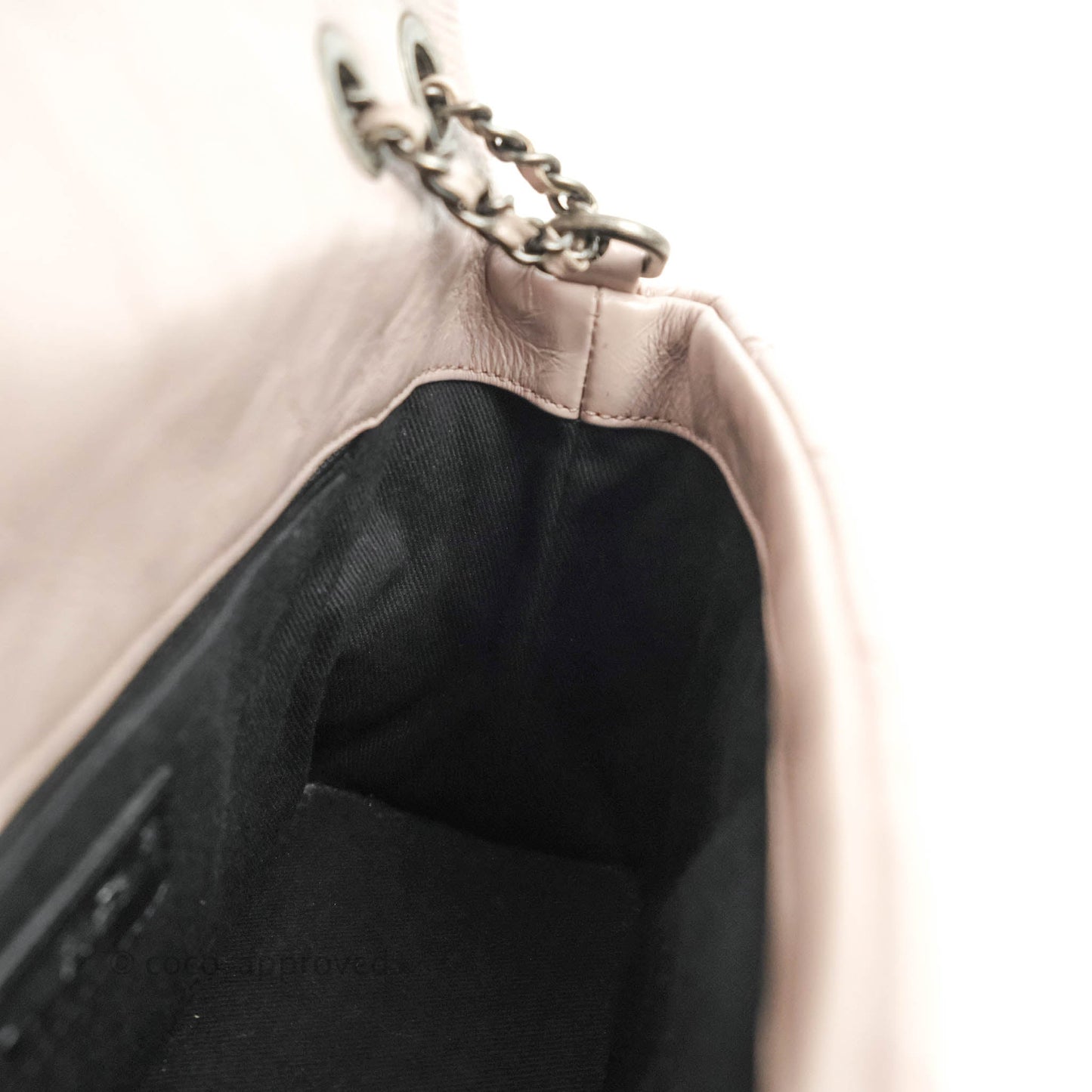 Chanel Mini Flap Nude Pink Crumpled Glazed Calfskin Ruthenium Hardware
