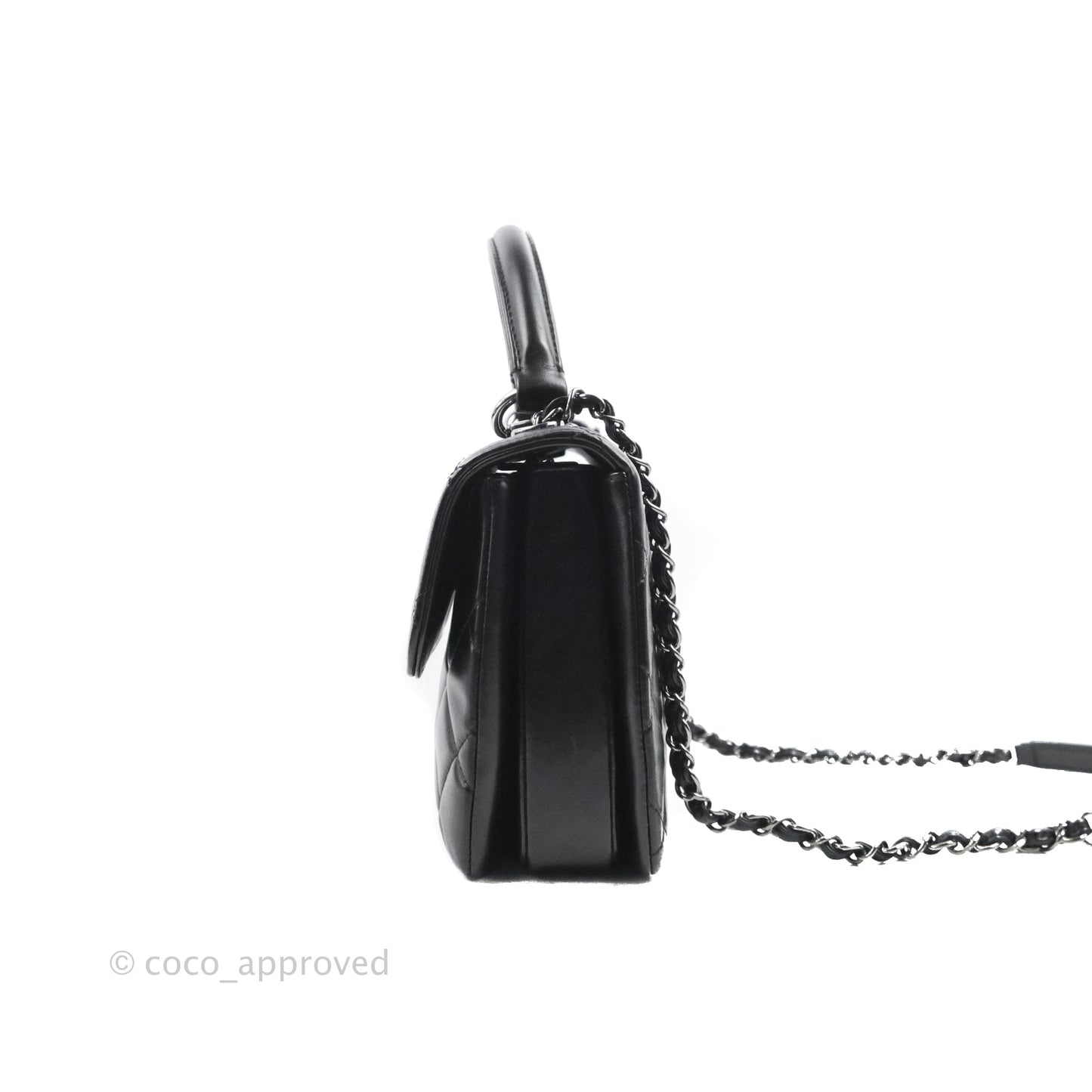 Chanel Trendy CC Small Black Lambskin Dark Silver Hardware