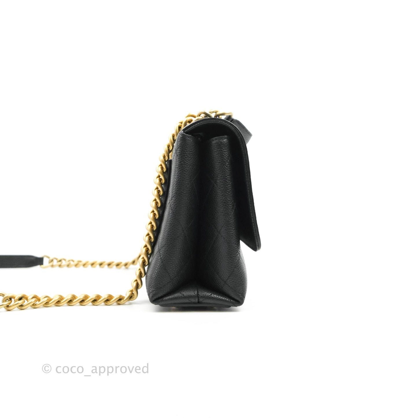 Chanel Chic Affinity Small Grained Calfskin Black Aged Gold Hardware