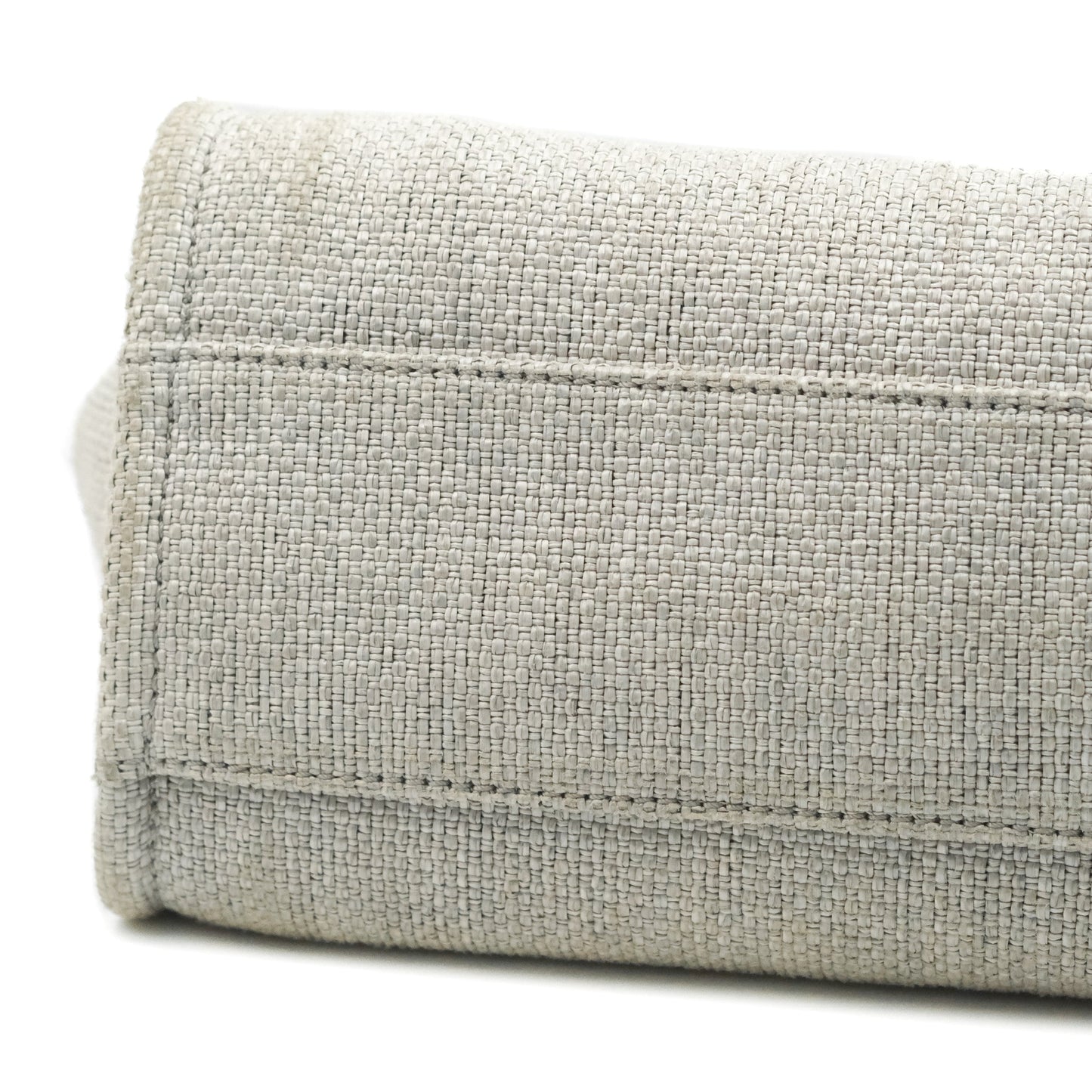 Chanel Medium Deauville Tote Light Grey Canvas