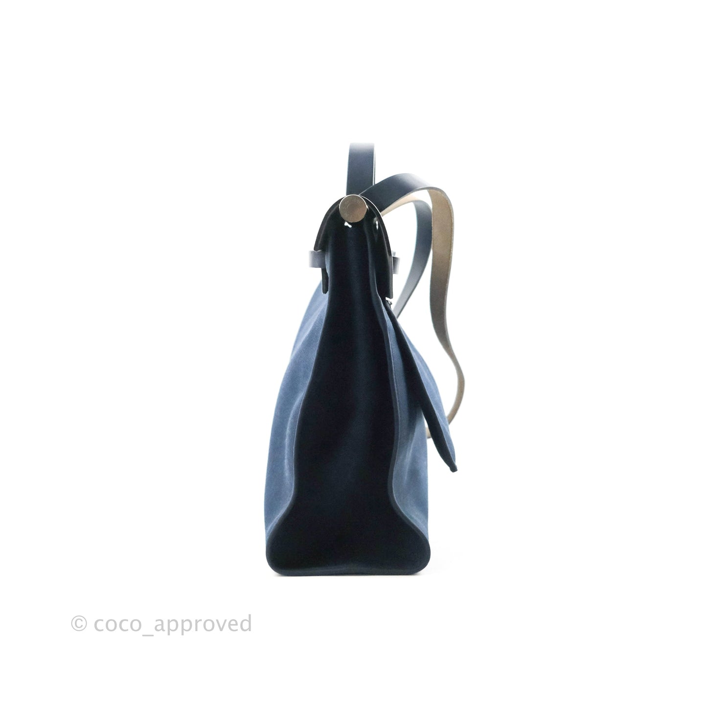 Hermès Herbag Zip 39 Navy Canvas Palladium Hardware