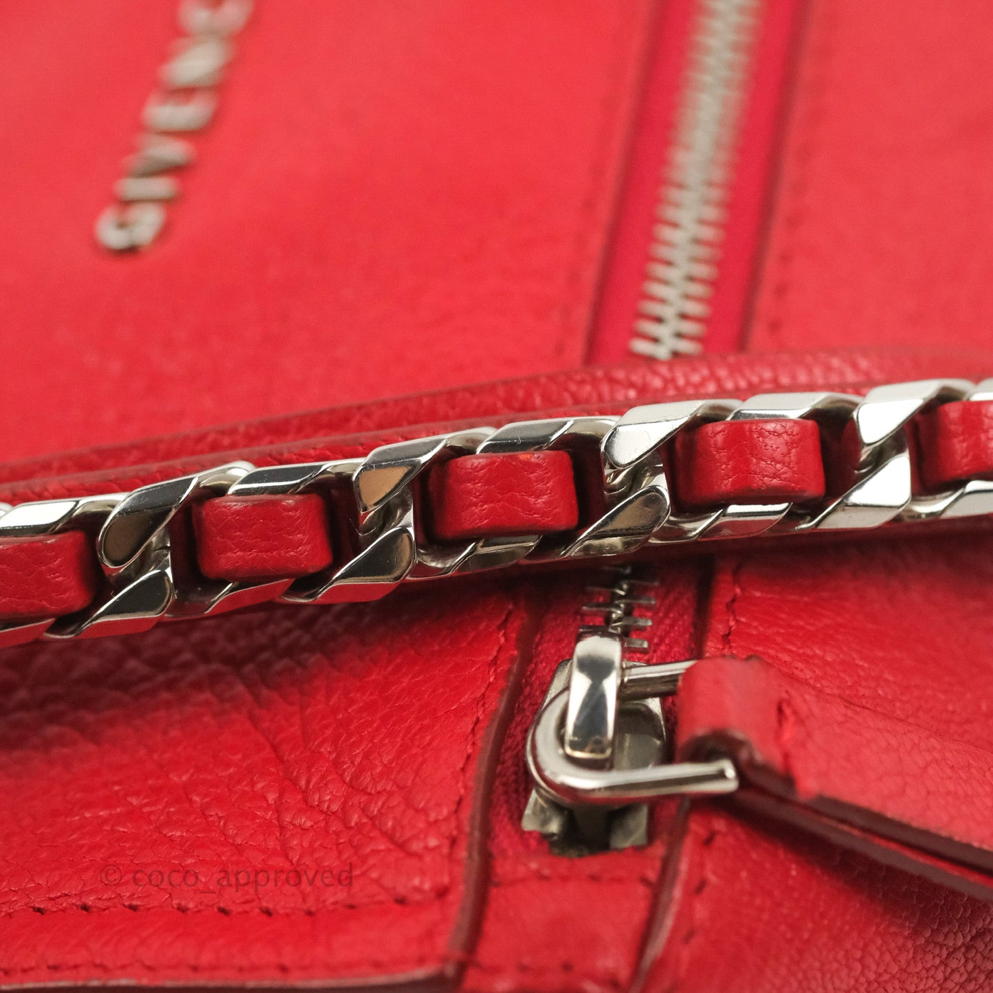 Givenchy Pandora Pouch Red Calfskin Silver Hardware