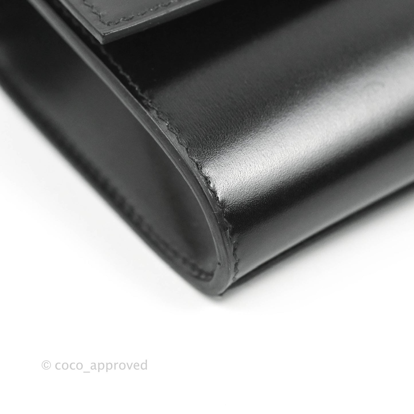 Hermes Medor 23 Clutch Black Box Leather Gold Hardware