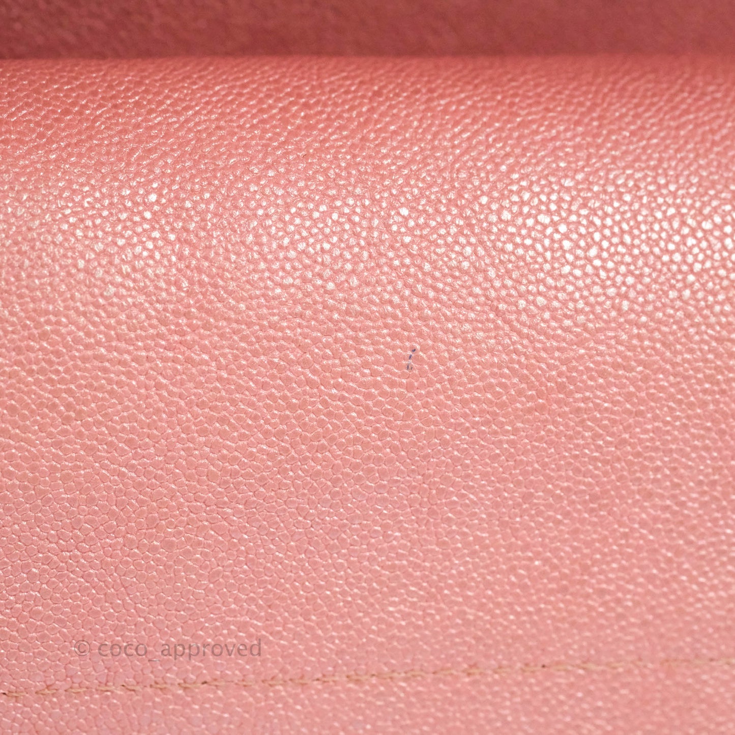 Chanel Small Classic Quilted Flap Iridescent Pink Caviar Gold Hardware 19S