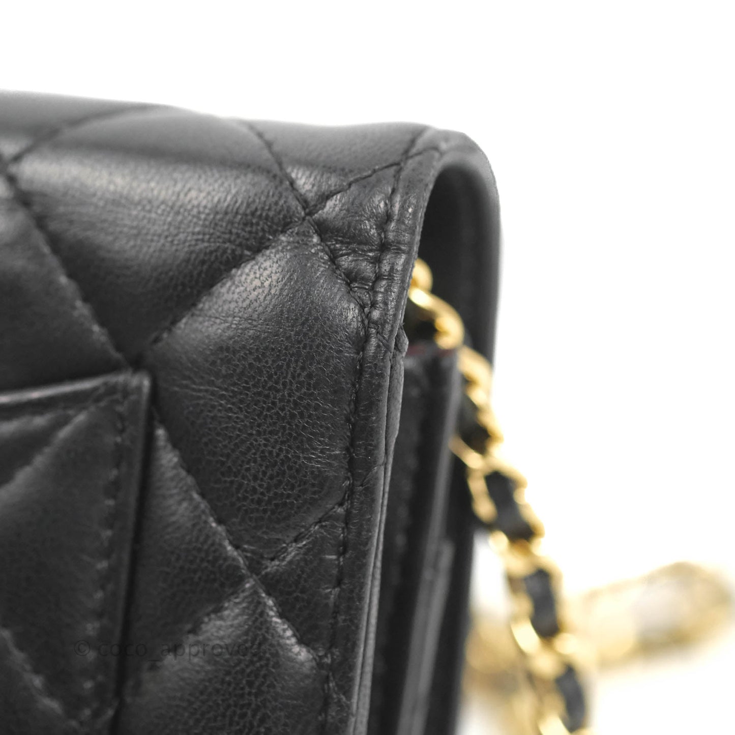 Chanel Quilted Classic WOC Black Lambskin Gold Hardware