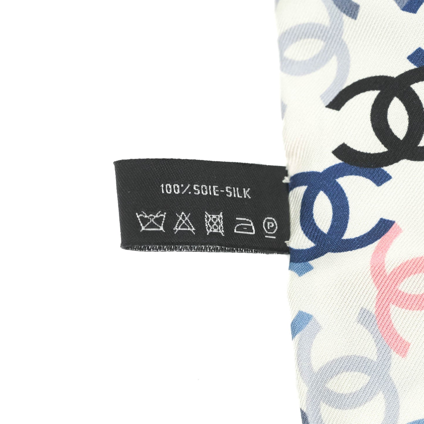 Chanel CC Silk Twilly in White