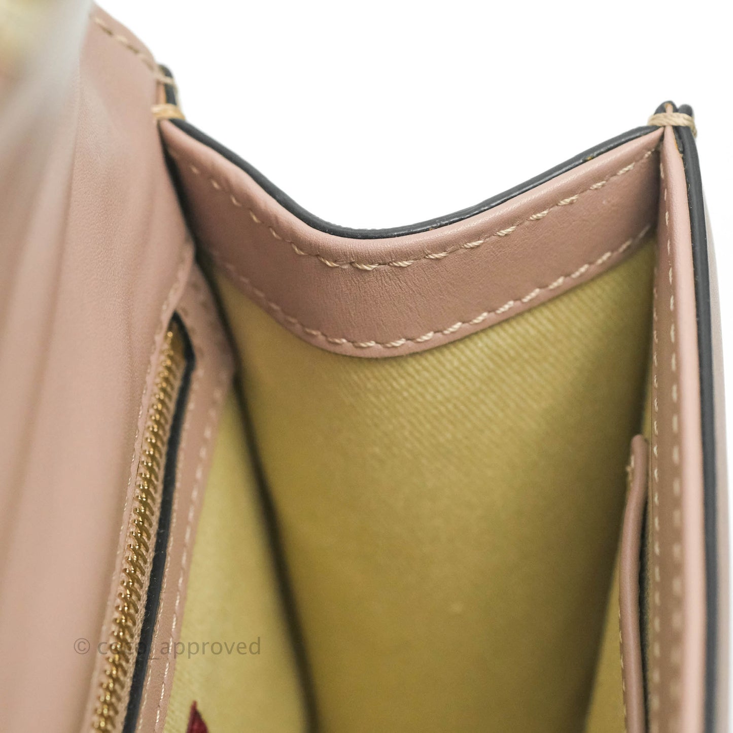 Valentino Vitello Small Glam Lock Rockstud Flap Poudre