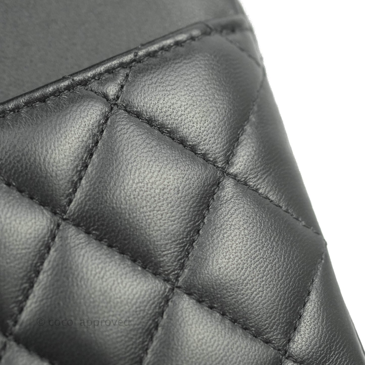 Chanel Classic Quilted M/L Medium Double Flap So Black Lambskin