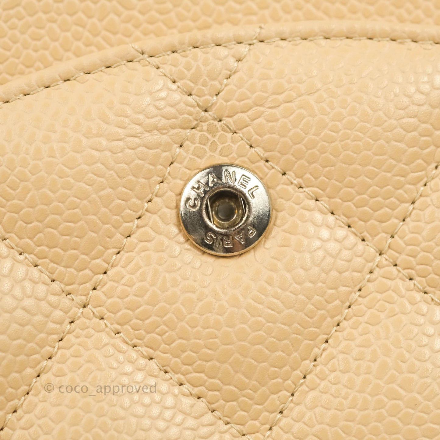 Chanel Jumbo Double Flap Beige Caviar Silver Hardware⁣⁣