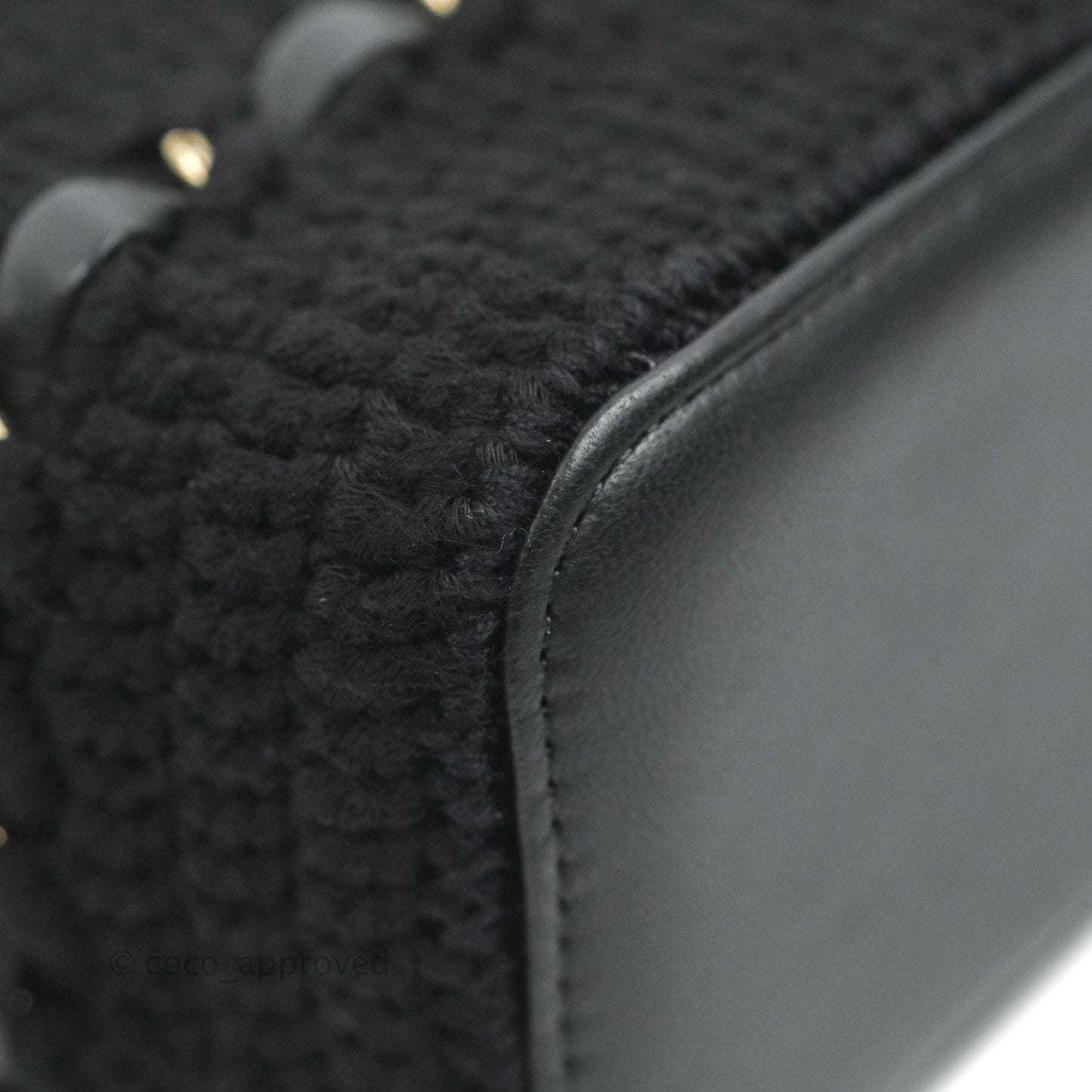 Chanel Vanity with Chain Crochet Black Lambskin Gold Hardware