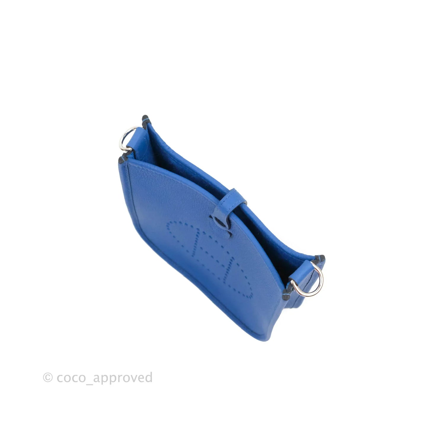 Hermès Mini Evelyne 16 Bleu France Taurillon Maurice Palladium Hardware