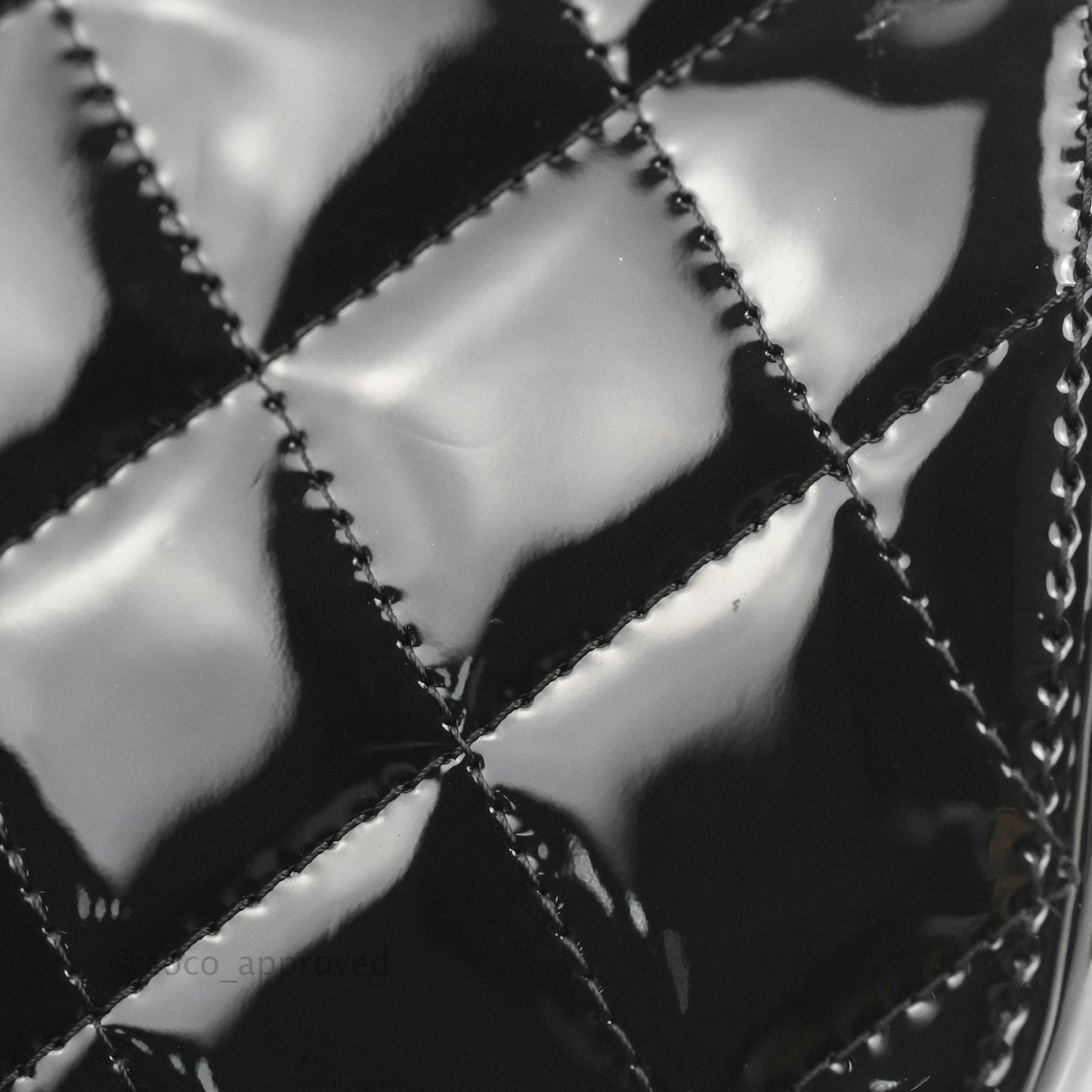 Chanel Quilted Clutch With Chain Patent Metal Black Gold Hardware