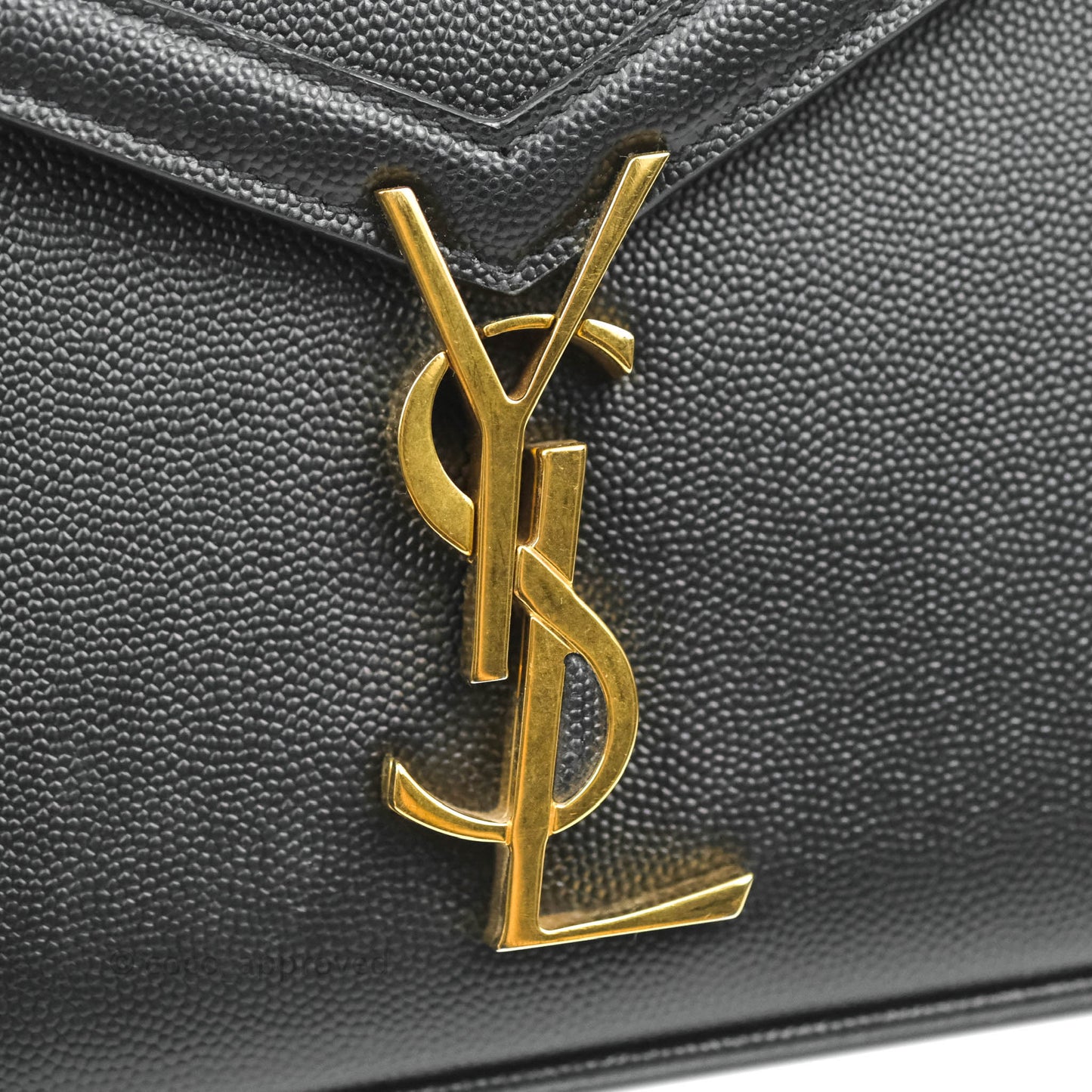Saint Lauren Cassandra Mini Top Handle Bag Black Grained Calfskin
