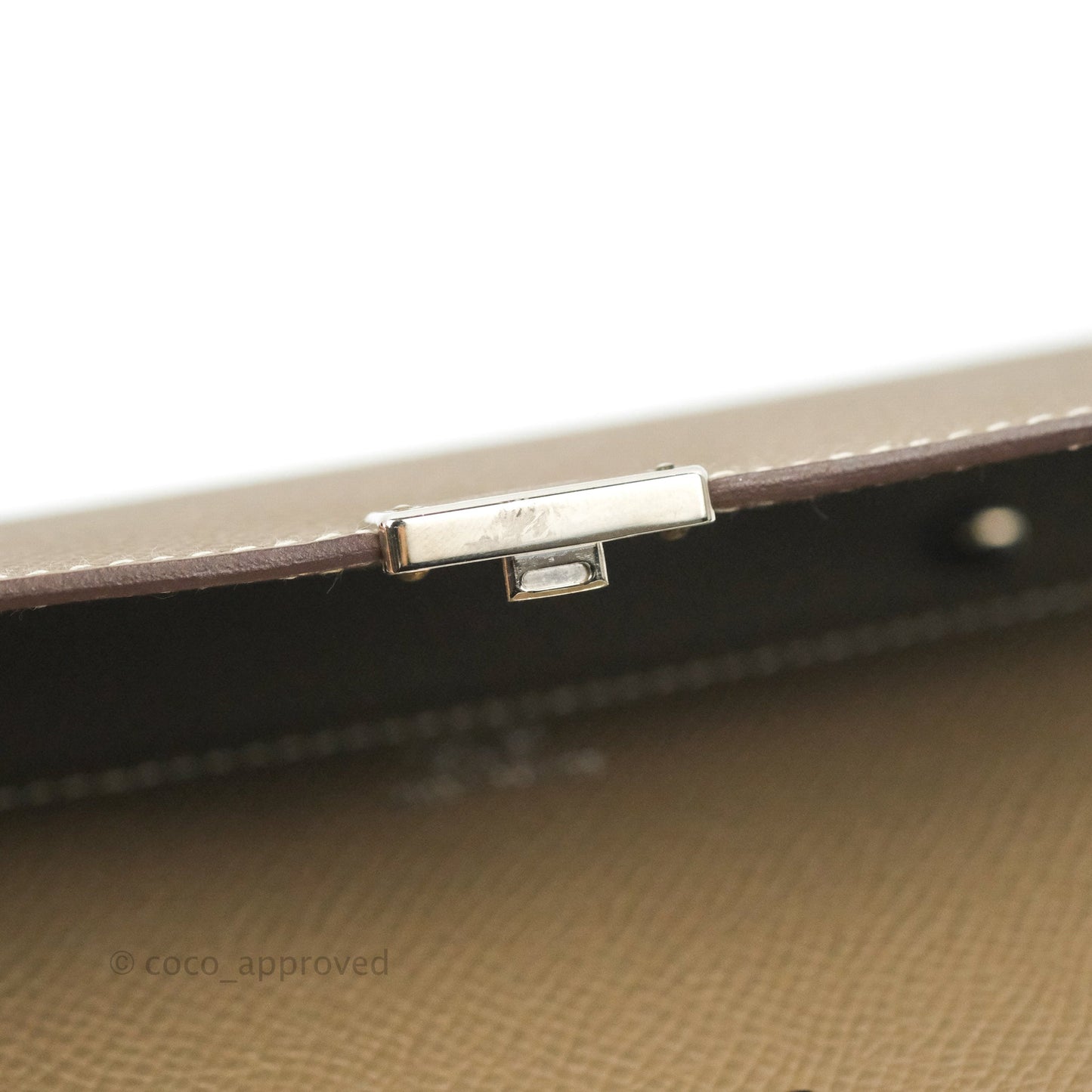 Hermes Epsom Clic 16 Wallet Etoupe 18 Palladium Hardware